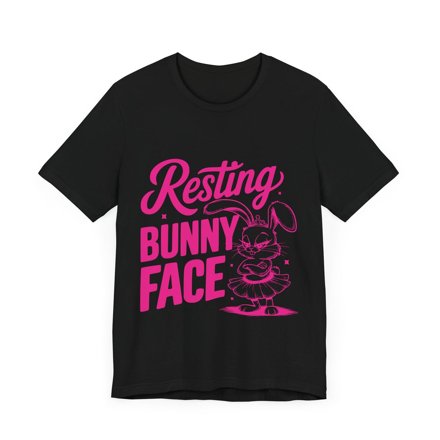 Funny Easter Shirt | Resting Bunny Face Women's Tee – Sarcastic & Trendy