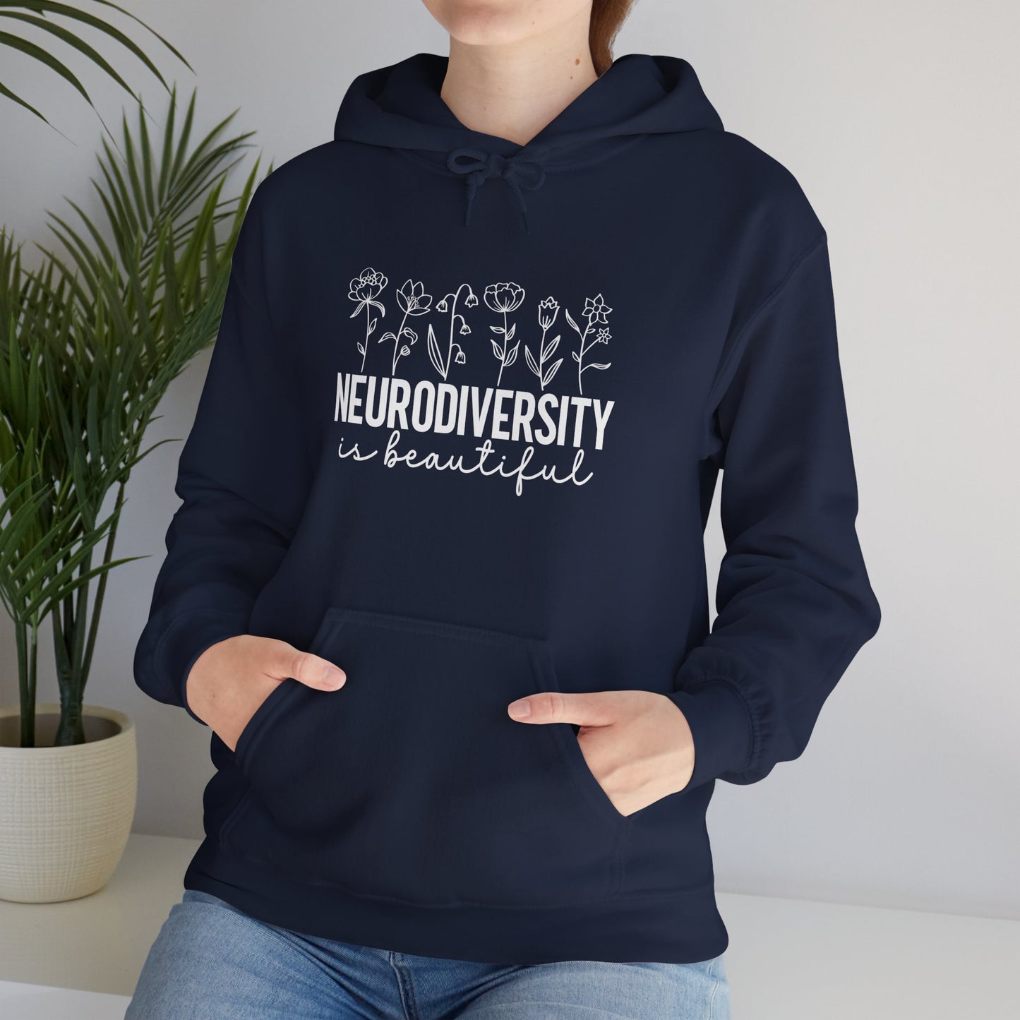 Hoodie NEURODIVERSITY is Beautiful Hoodie – Floral Autism Awareness Hoodie
