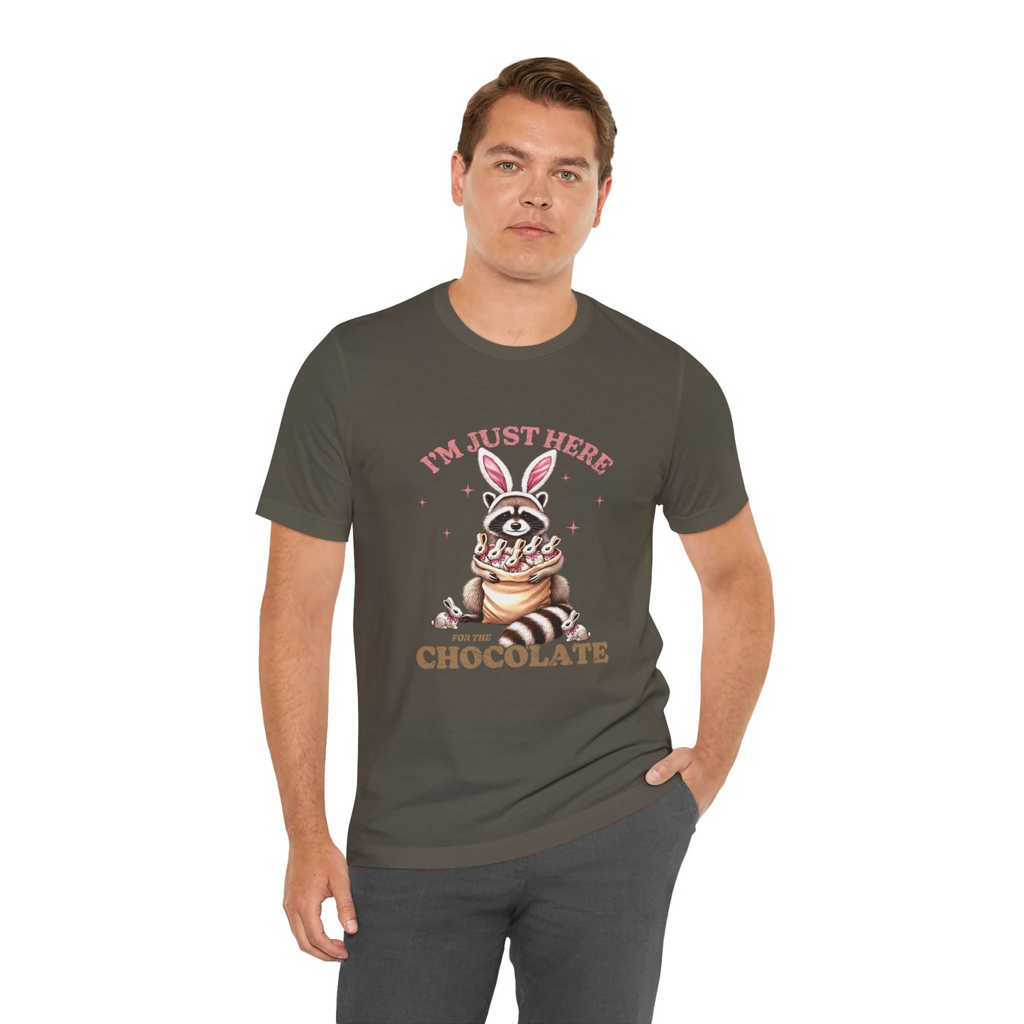 Funny Easter Shirt – I'm Just Here for the Chocolate Tee
