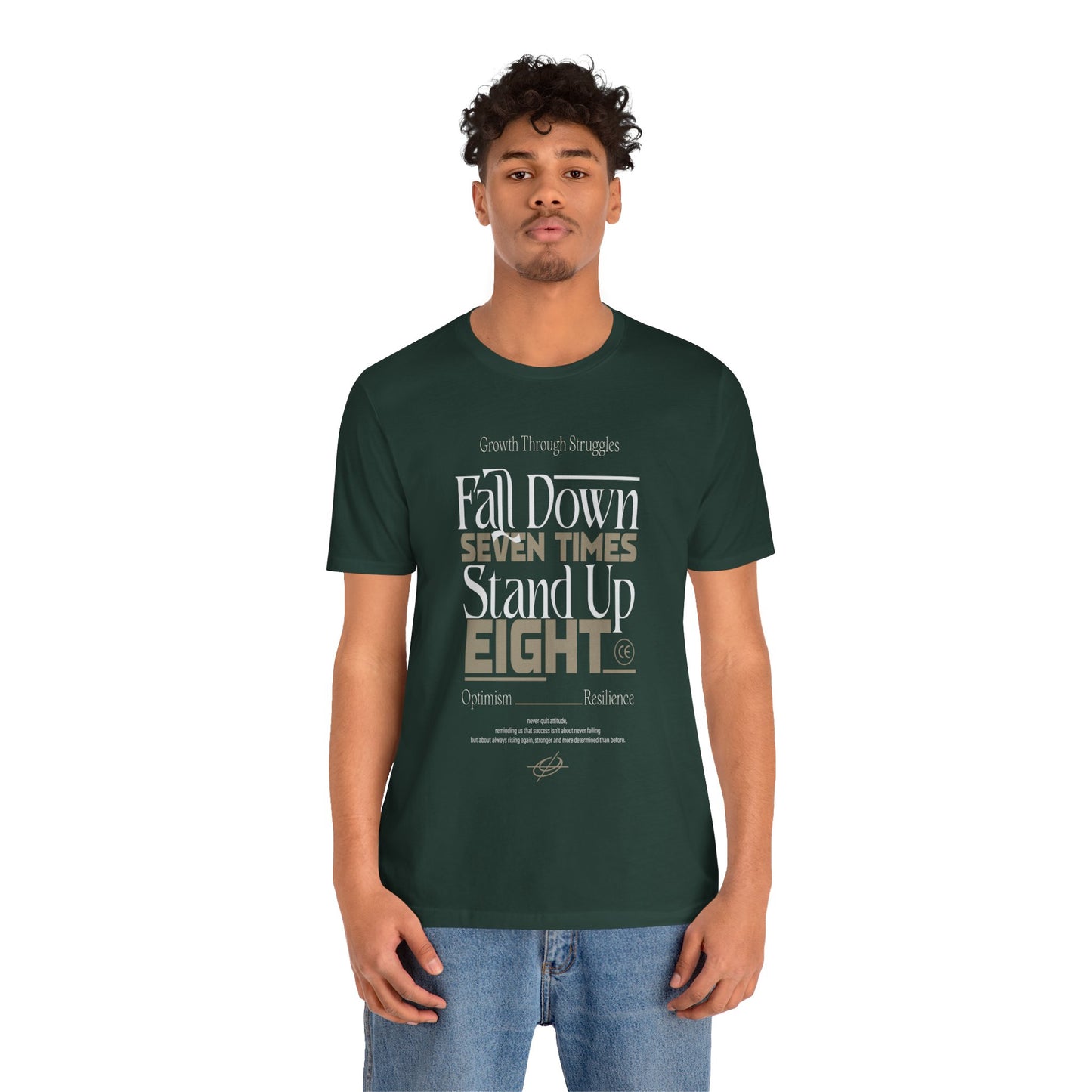 Motivational Quote Shirt – Fall Down Seven Times Stand Up Eight