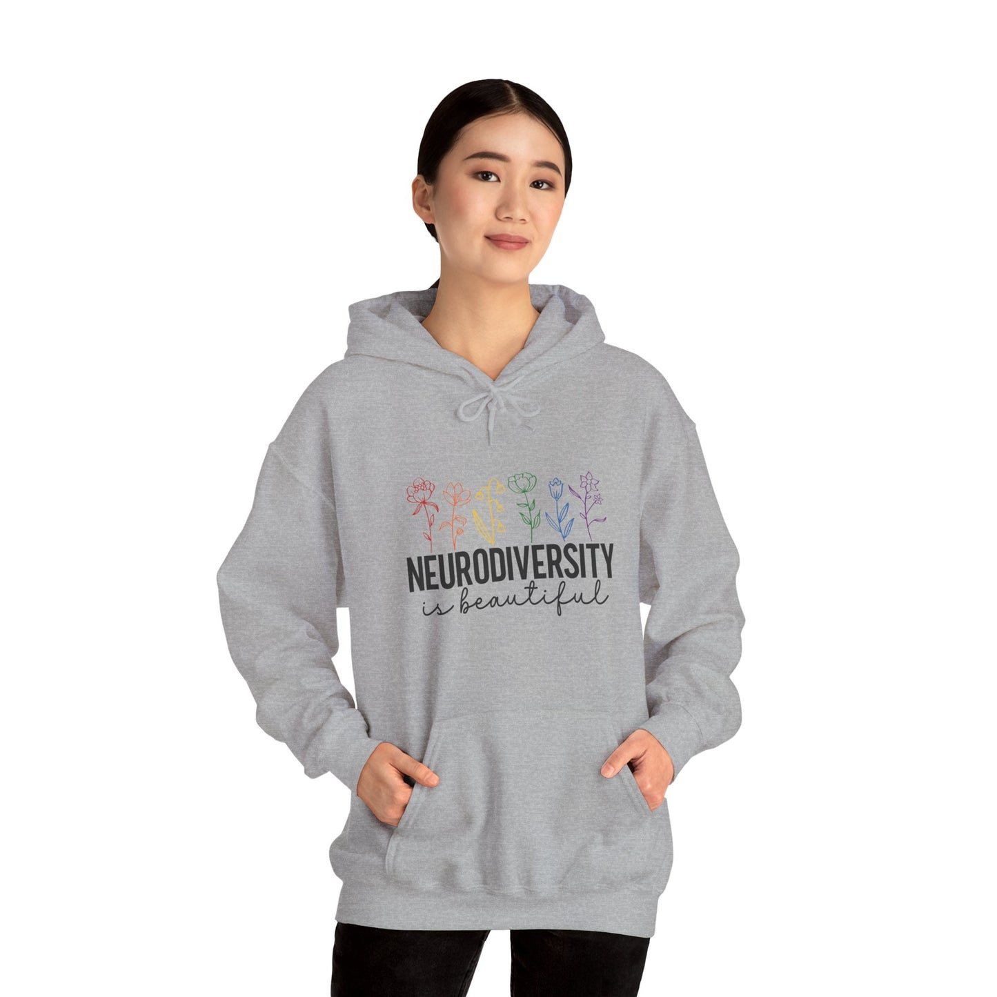 Hoodie NEURODIVERSITY is Beautiful Hoodie – Floral Autism Awareness Hoodie
