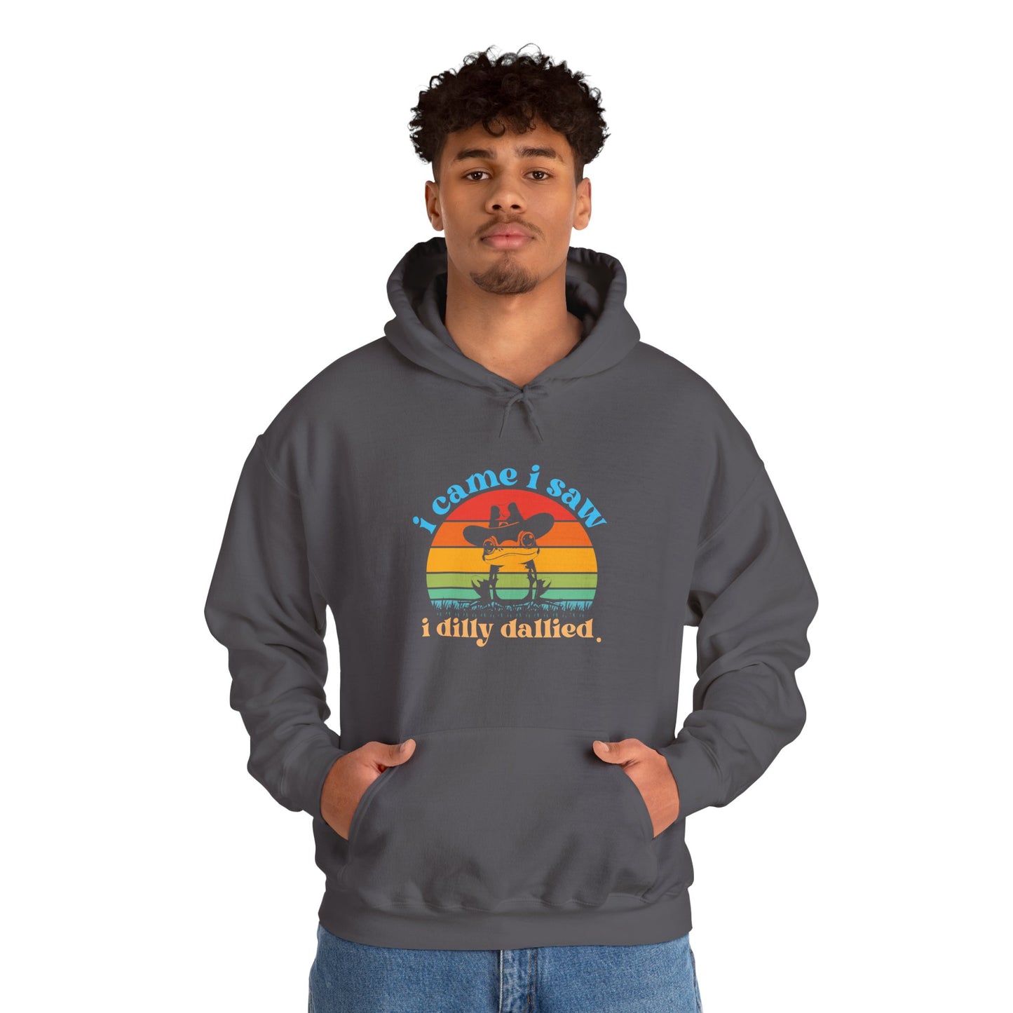 Hoodie i came i saw i dilly dallied Hoodie – Funny ADHD Frog Hoodie