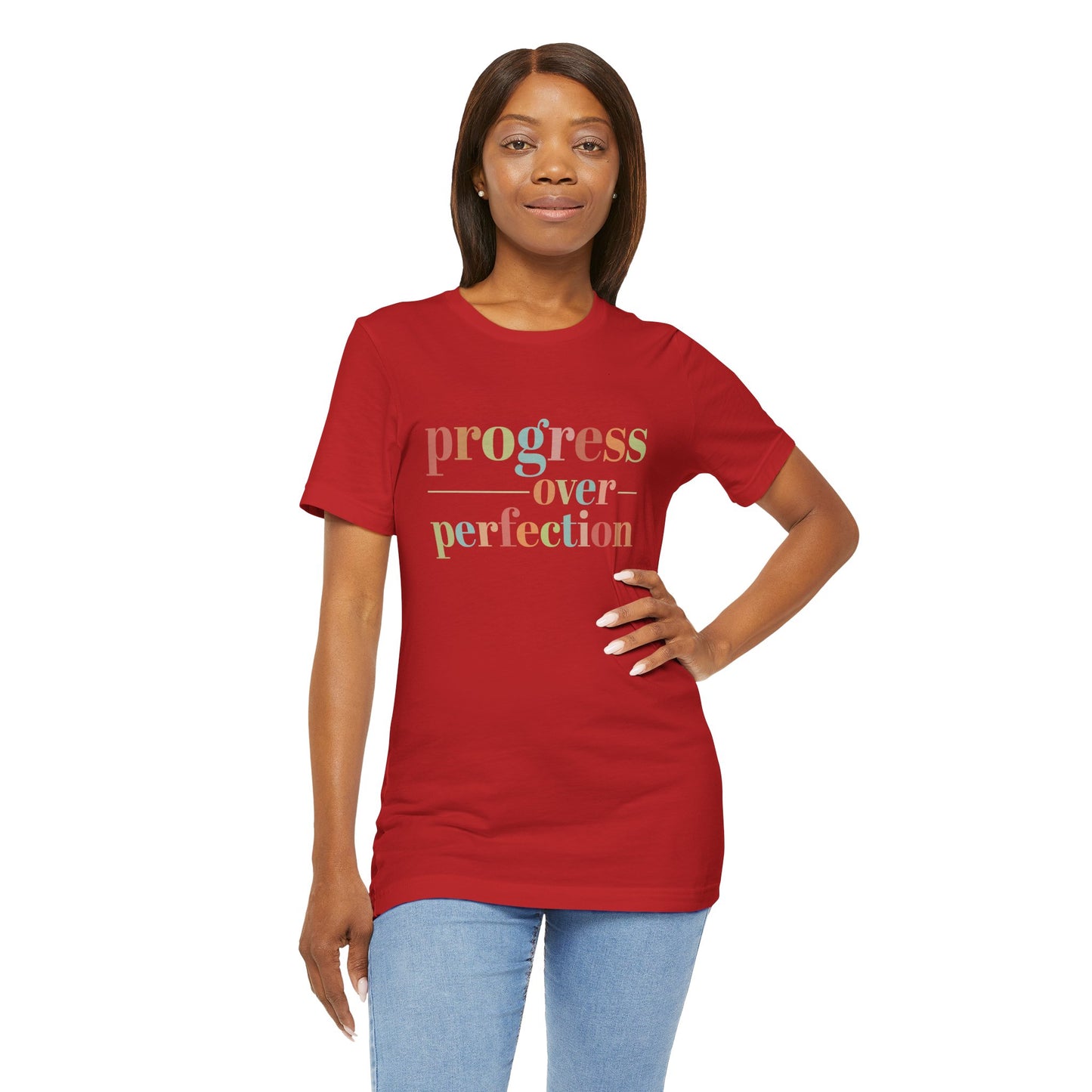 T-Shirt Progress Over Perfection Shirt – Growth Mindset Shirt