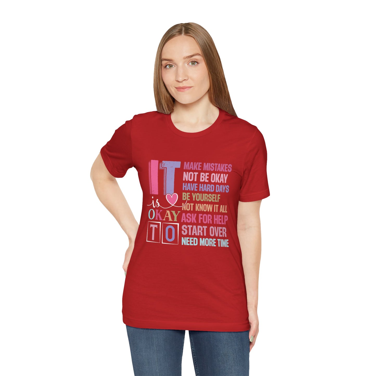 Red It's Okay to Make Mistakes – Suicide Prevention Tee Shirts