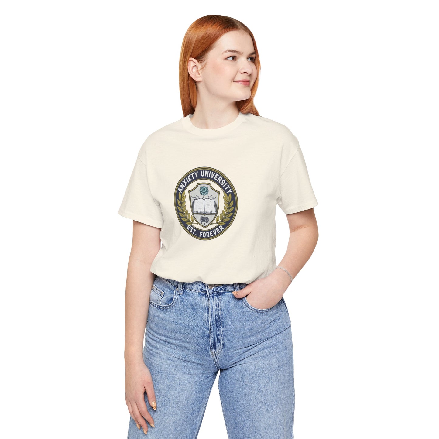 T-Shirt ANXIETY UNIVERSITY Shirt – Funny Collegiate Graphic Tee