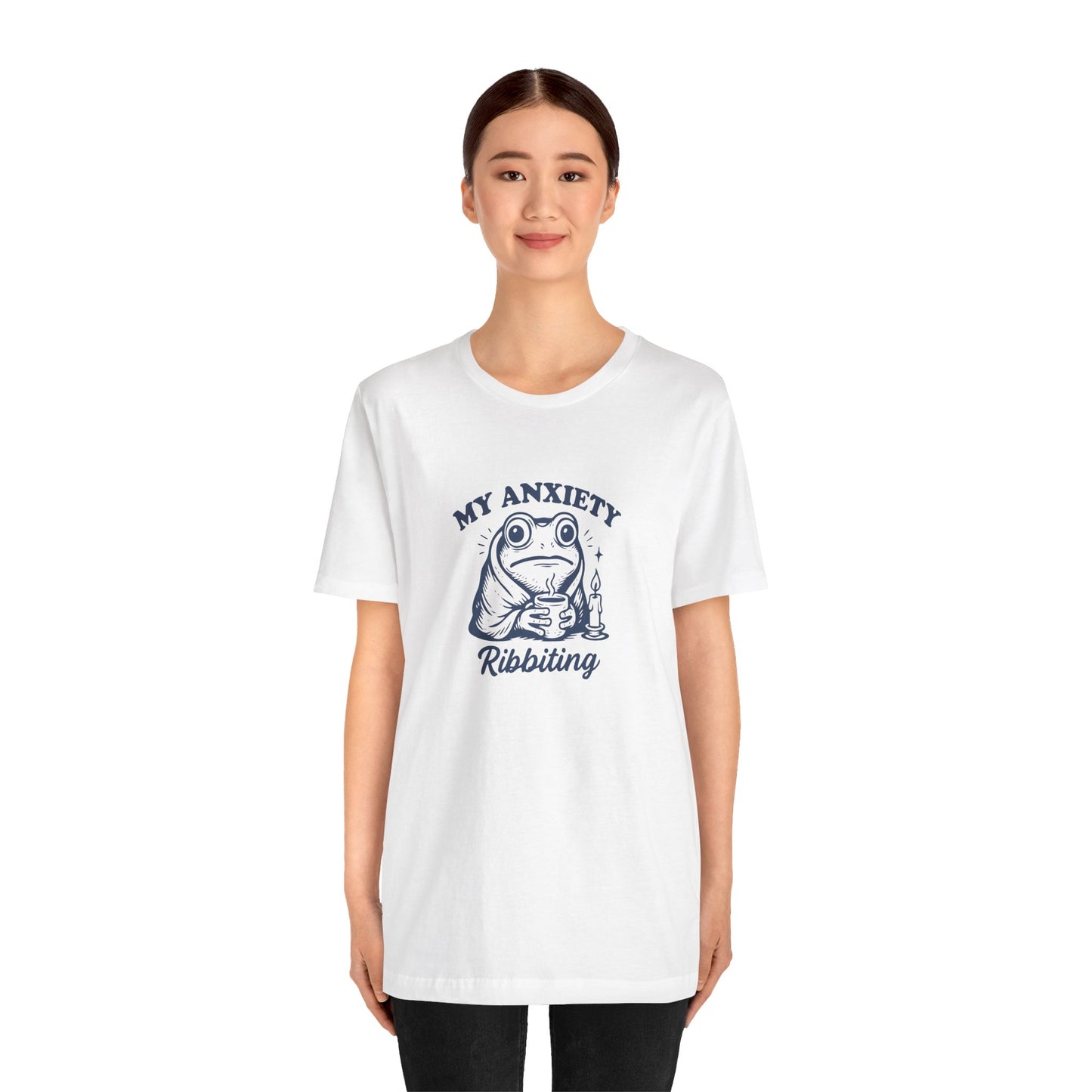 T-Shirt MY ANXIETY Ribbiting Shirt – Funny Anxiety Shirt with Frog Graphic