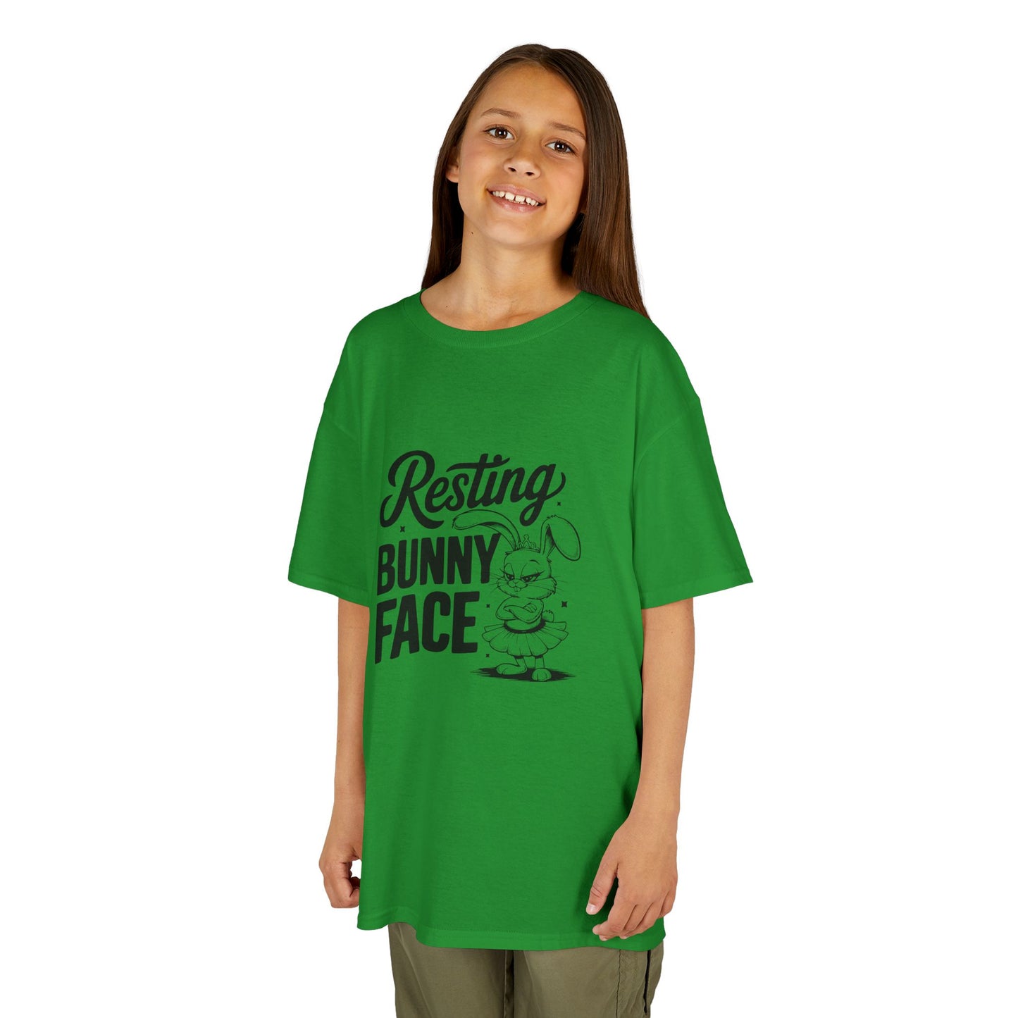 Resting Bunny Face Kids Easter Shirt | Funny Easter Tee for Kids