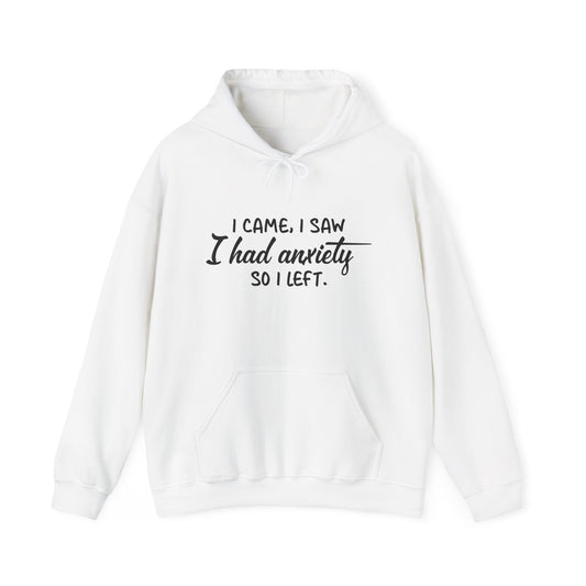 Hoodie I Came, I Saw, I Had Anxiety – Funny Social Anxiety Hoodie