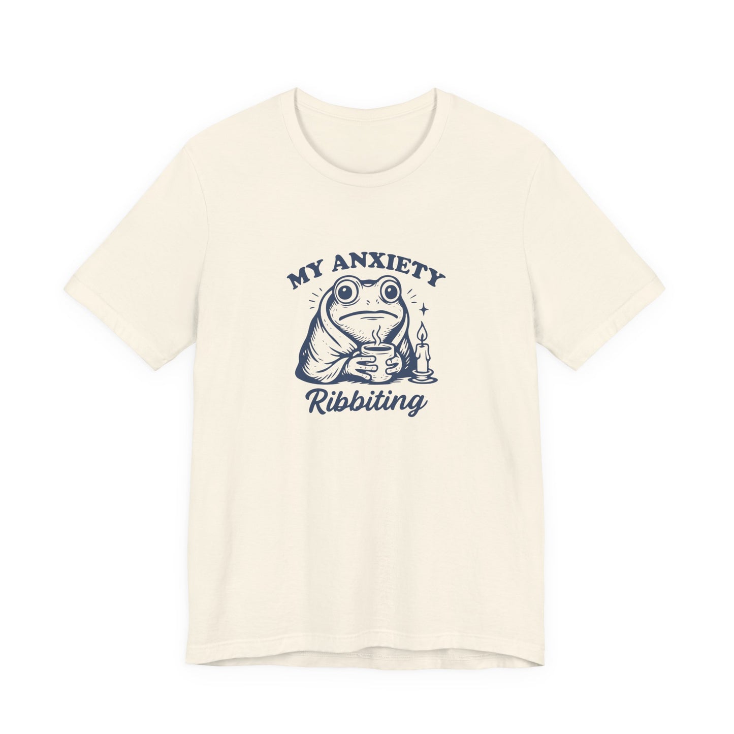 T-Shirt MY ANXIETY Ribbiting Shirt – Funny Anxiety Shirt with Frog Graphic