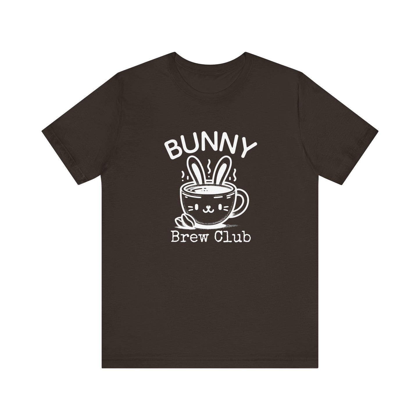 Brown Coffee Easter Shirt – Bunny Brew Club Funny Easter Tee for Women