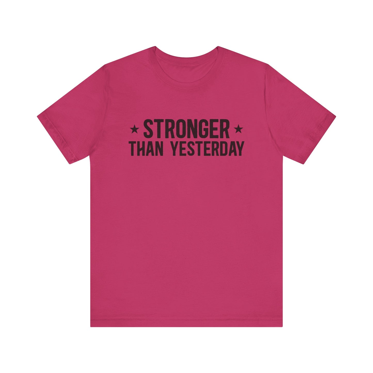 Berry Empowering Tee – Stronger Than Yesterday Graphic T-Shirt