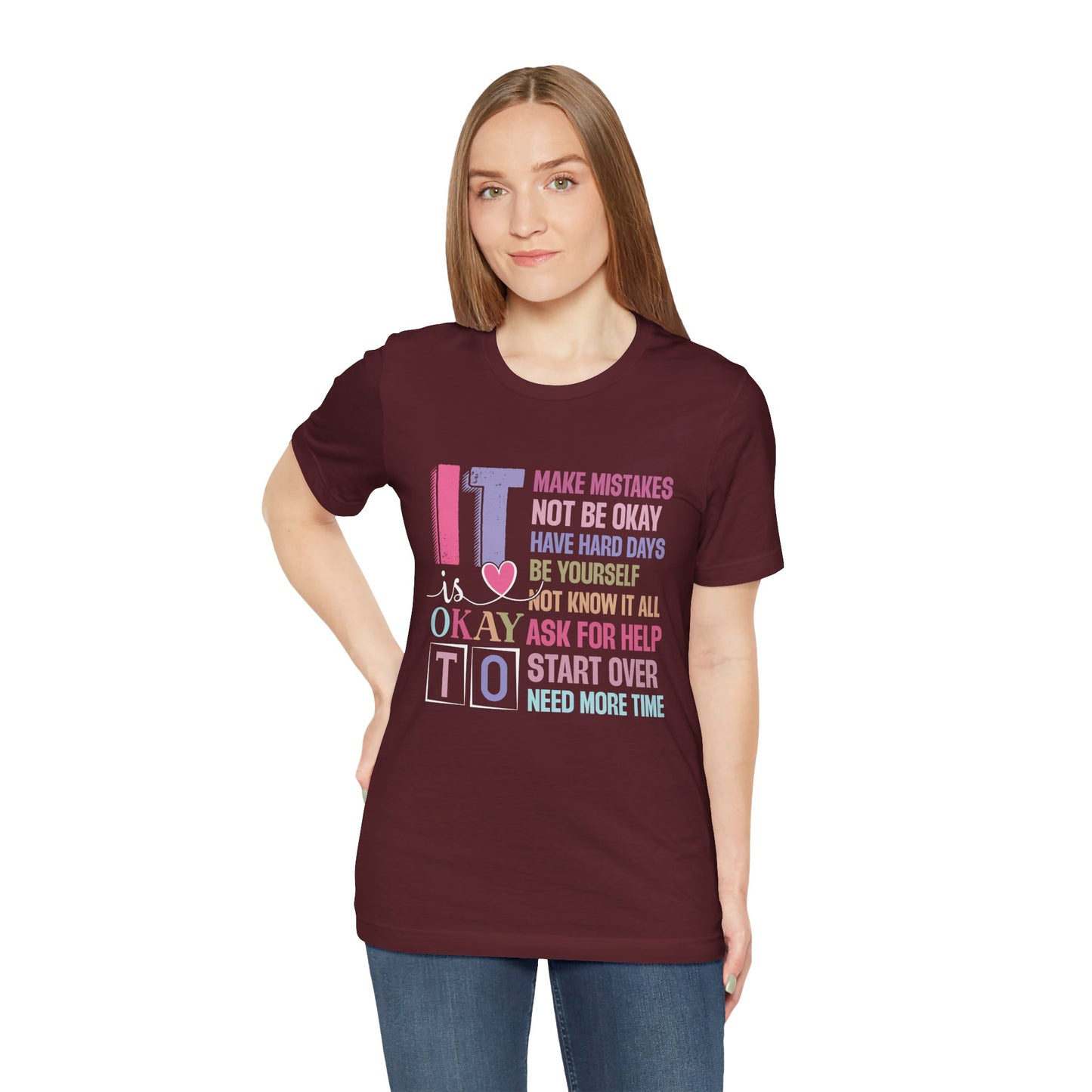 Maroon It's Okay to Make Mistakes – Suicide Prevention Tee Shirts