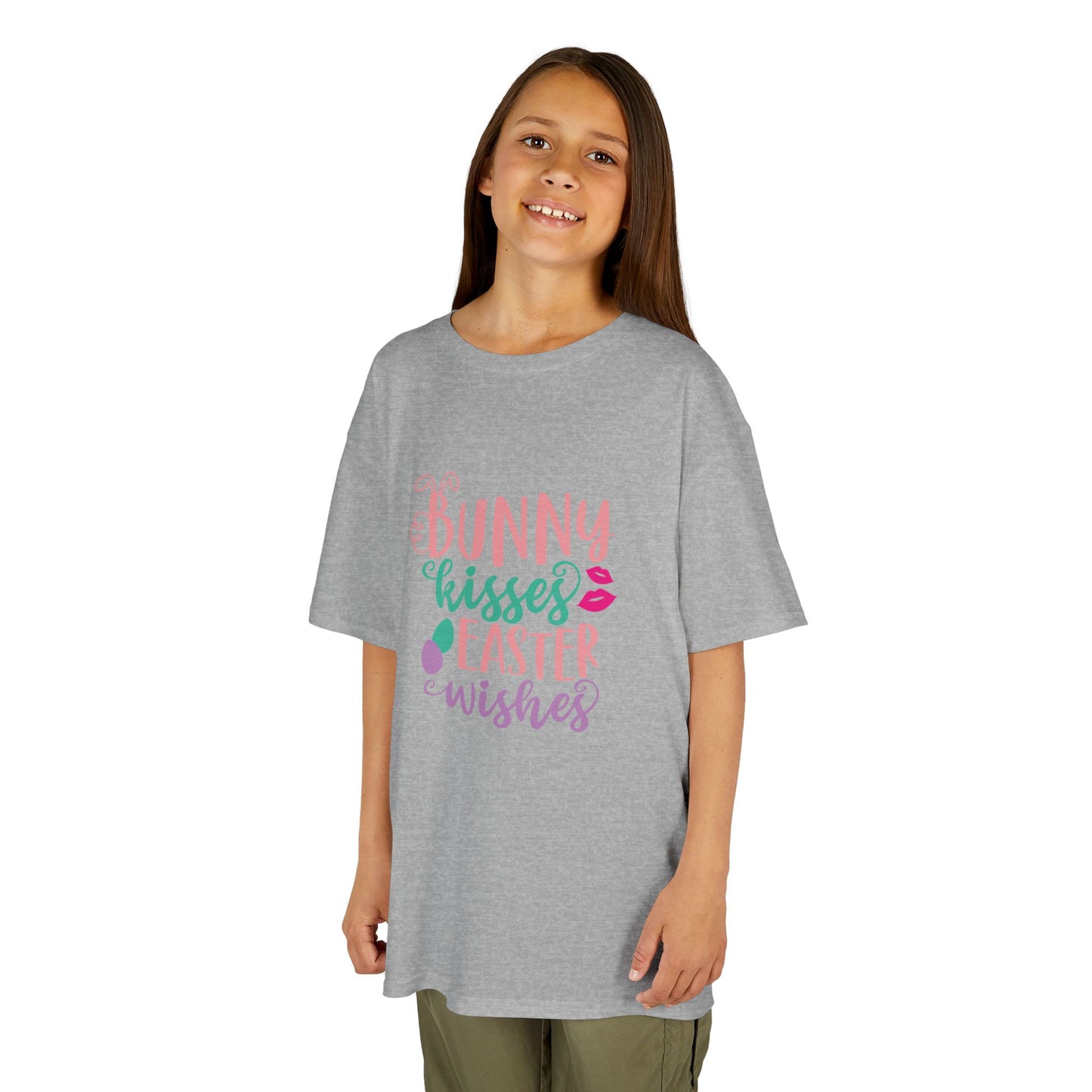 Bunny Kisses & Easter Wishes Kids Easter Shirt | Cute Easter Tee