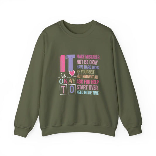 Sweatshirt It’s Okay to Make Mistakes – Mental Health Sweatshirt for Women