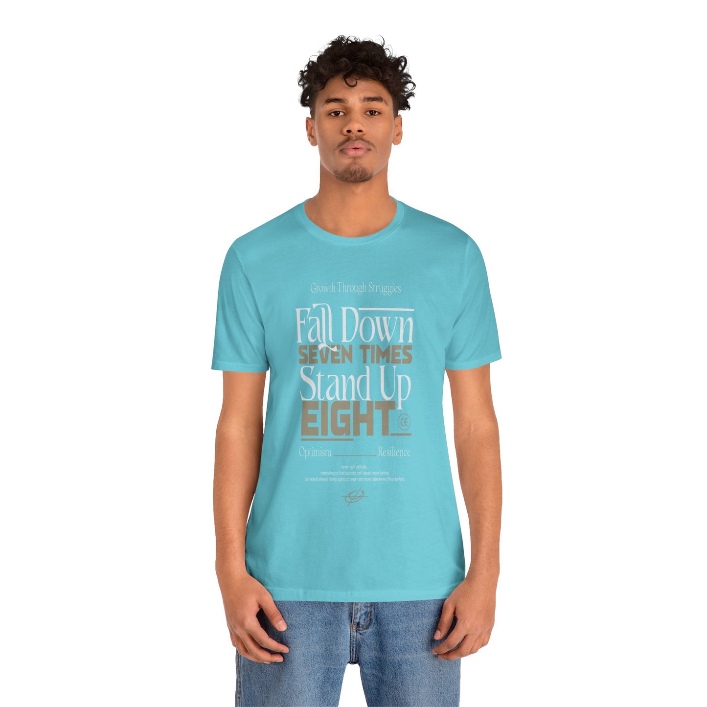 Motivational Quote Shirt – Fall Down Seven Times Stand Up Eight
