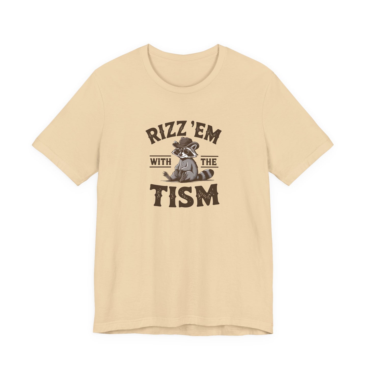T-Shirt Rizz 'Em with the Tism Funny Raccoon Autism T Shirt for Young Adults