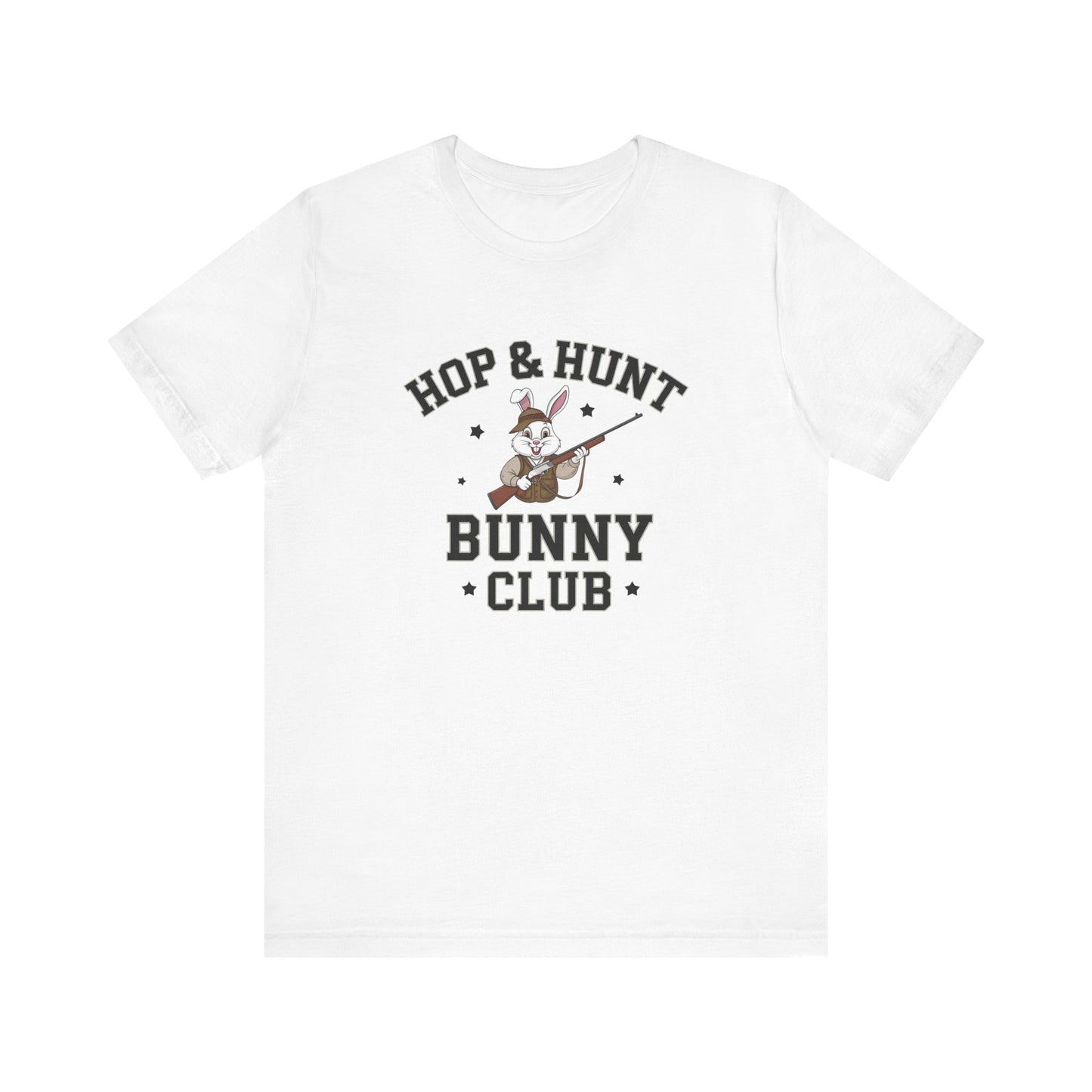 White Easter Brunch Shirt – Hop & Hunt Bunny Club Funny & Trendy Tee