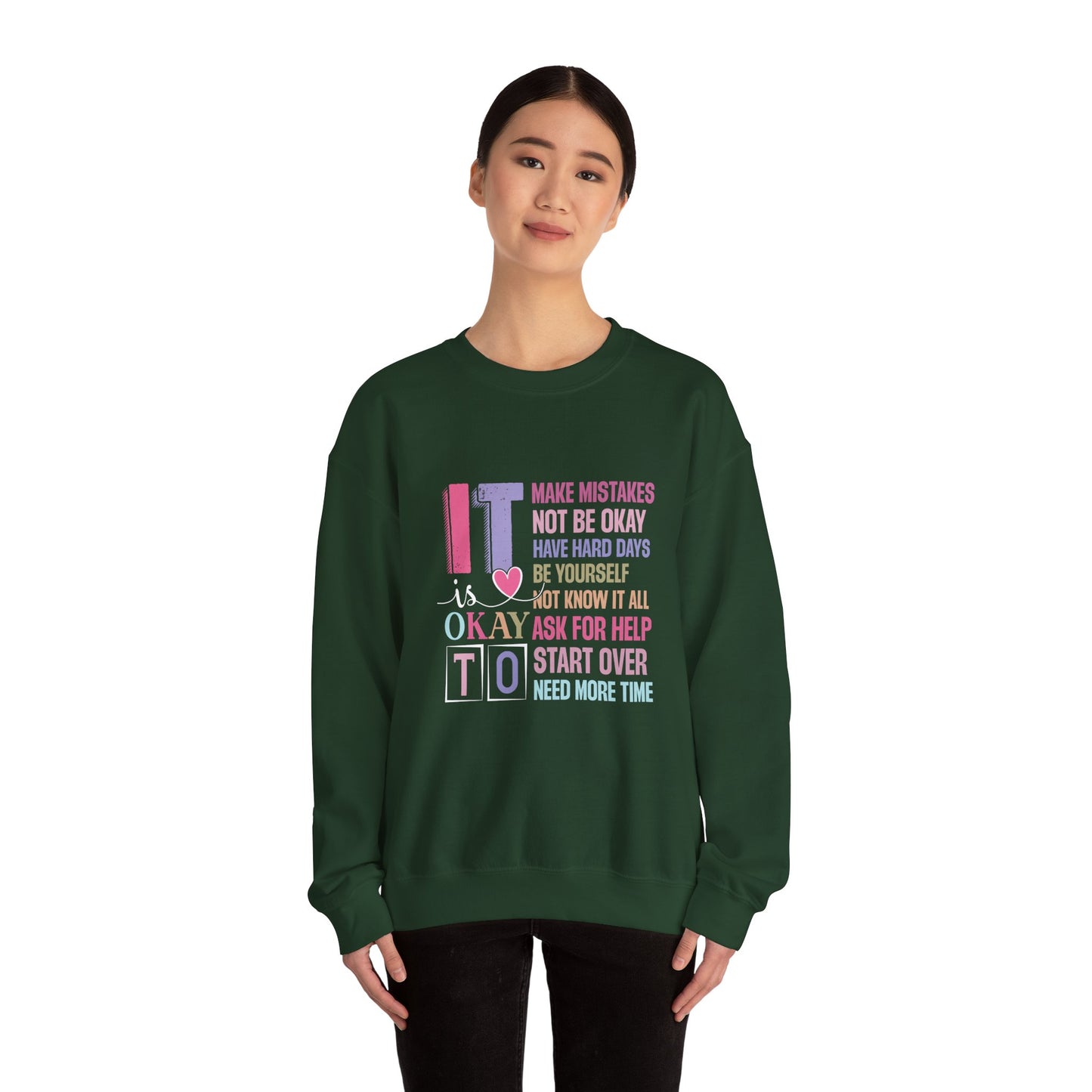 It’s Okay to Make Mistakes – Mental Health Sweatshirt for Women