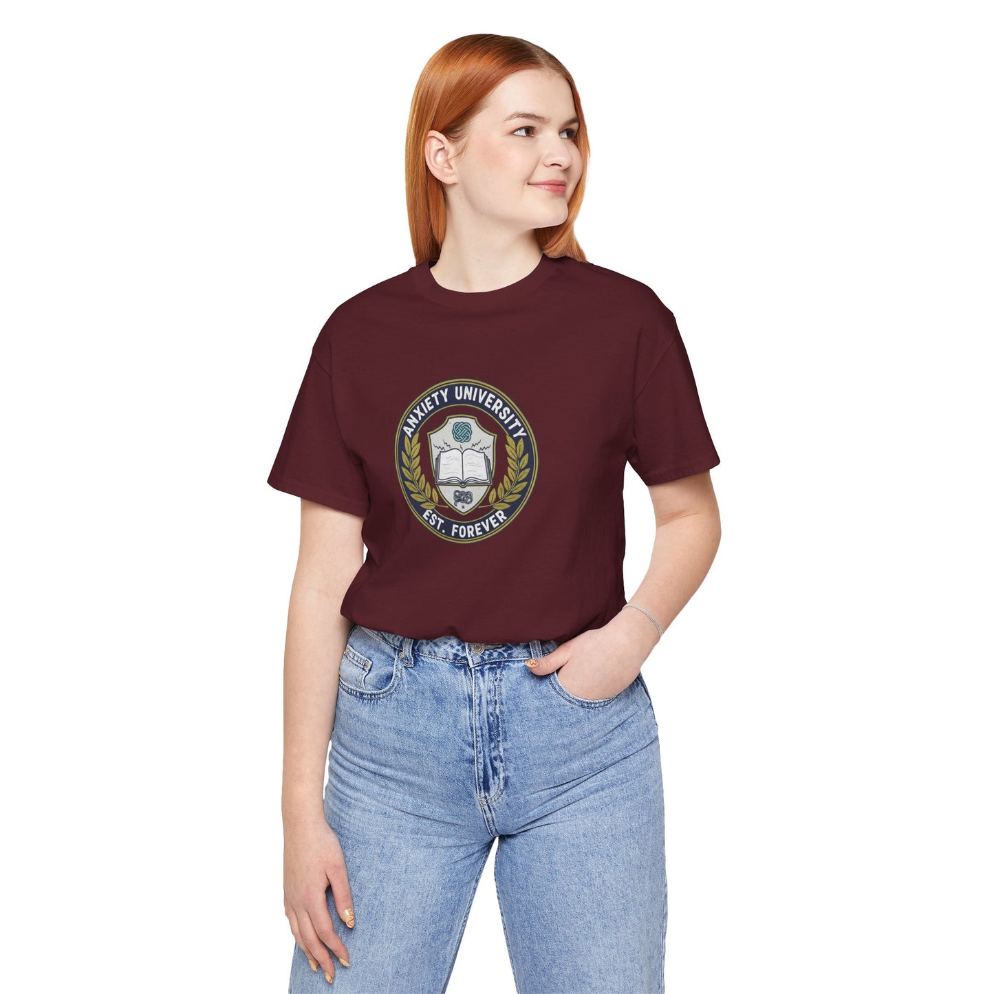 T-Shirt ANXIETY UNIVERSITY Shirt – Funny Collegiate Graphic Tee