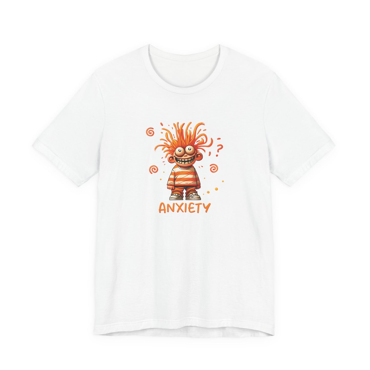 T-Shirt ANXIETY Cartoon Funny Anxiety Shirt — Mental Health Graphic Tee
