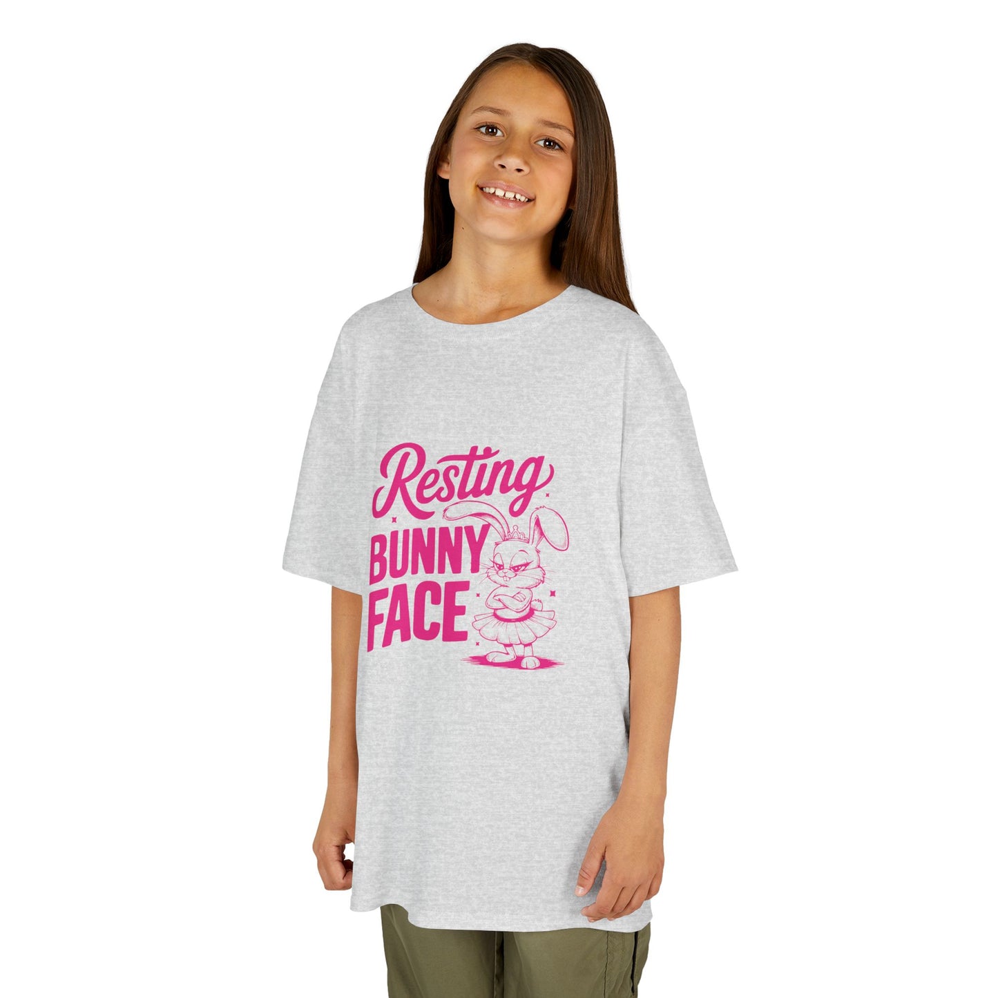 Resting Bunny Face Kids Easter Shirt | Funny Easter Tee for Kids