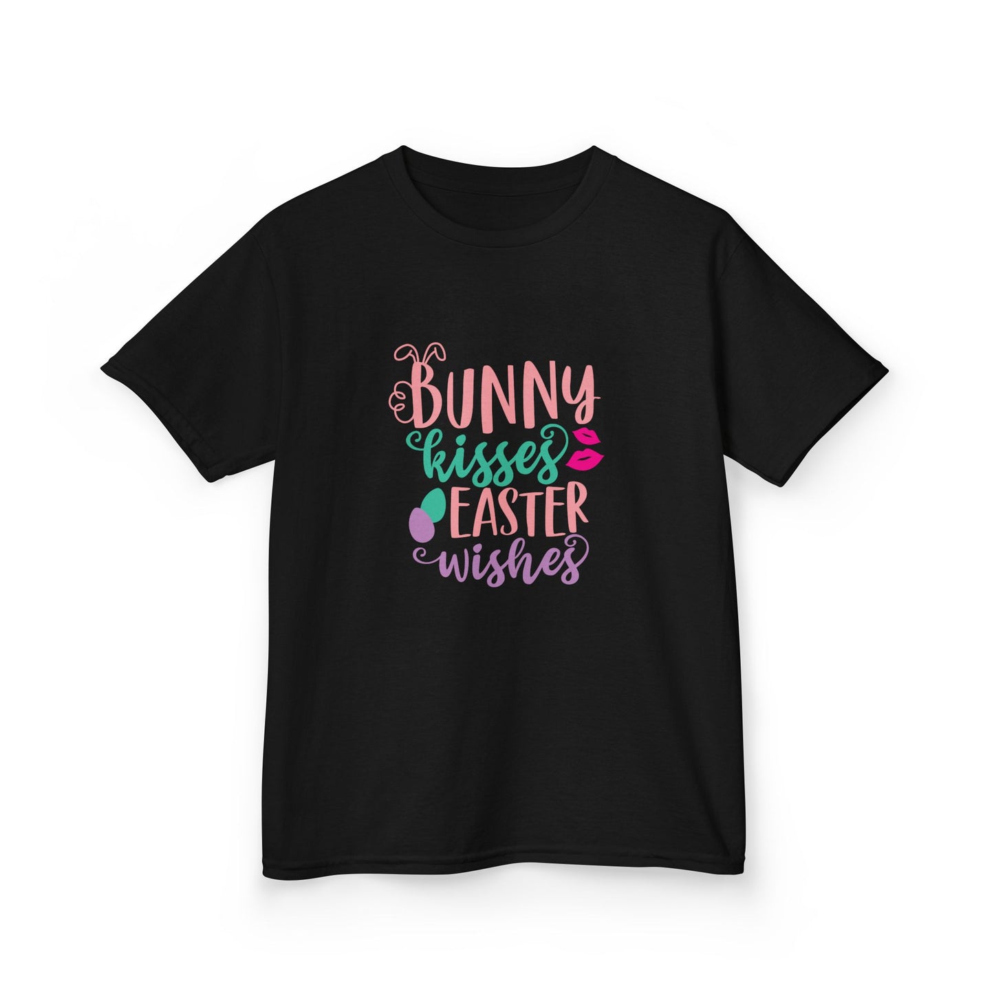 Bunny Kisses & Easter Wishes Kids Easter Shirt | Cute Easter Tee