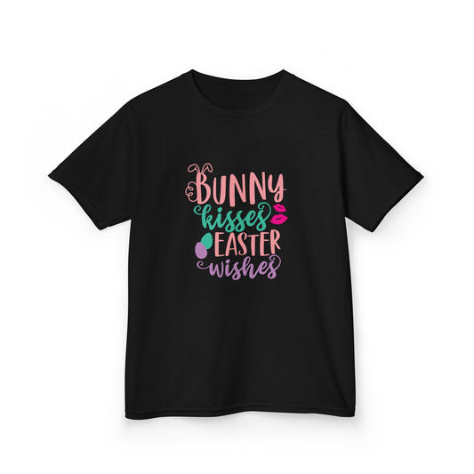 Kids clothes Bunny Kisses & Easter Wishes Kids Easter Shirt | Cute Easter Tee