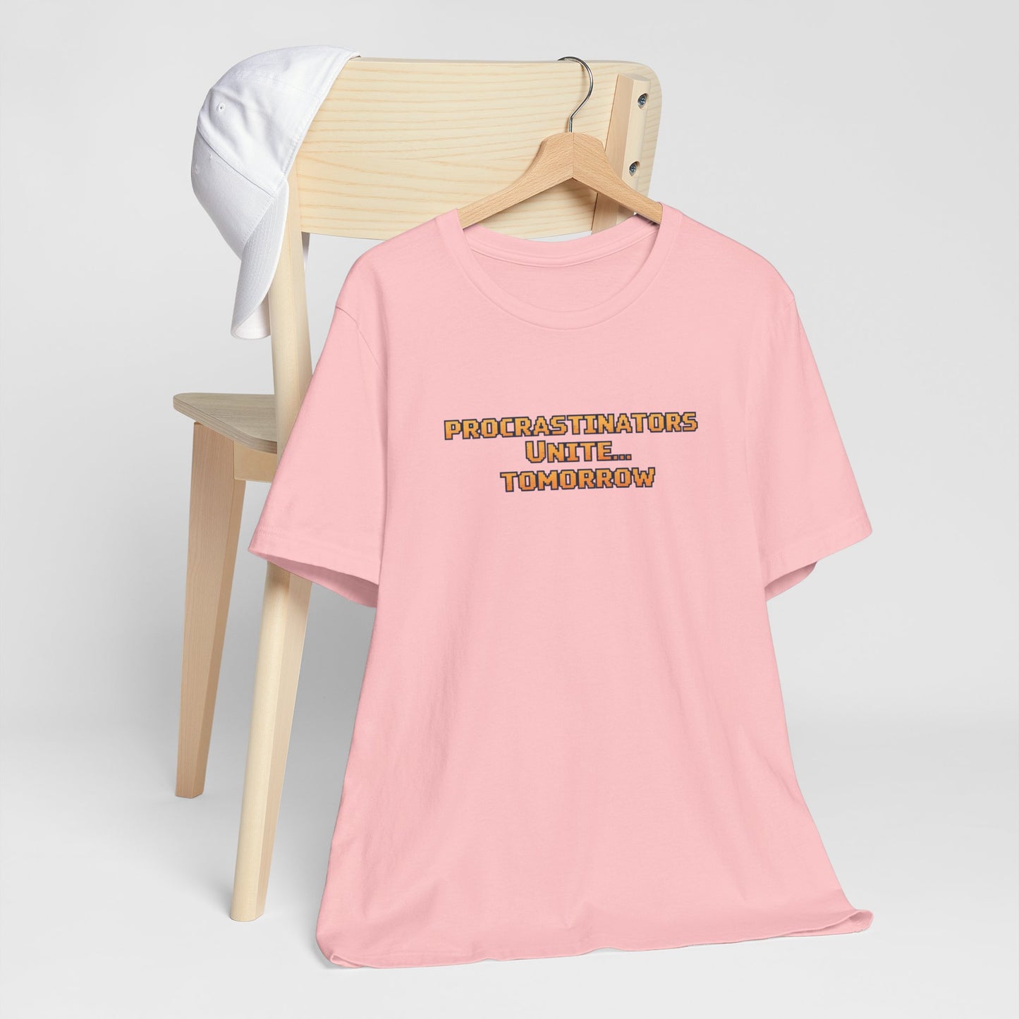 PROCRASTINATORS UNITE... TOMORROW Pixel Retro ADHD Graphic T-Shirt