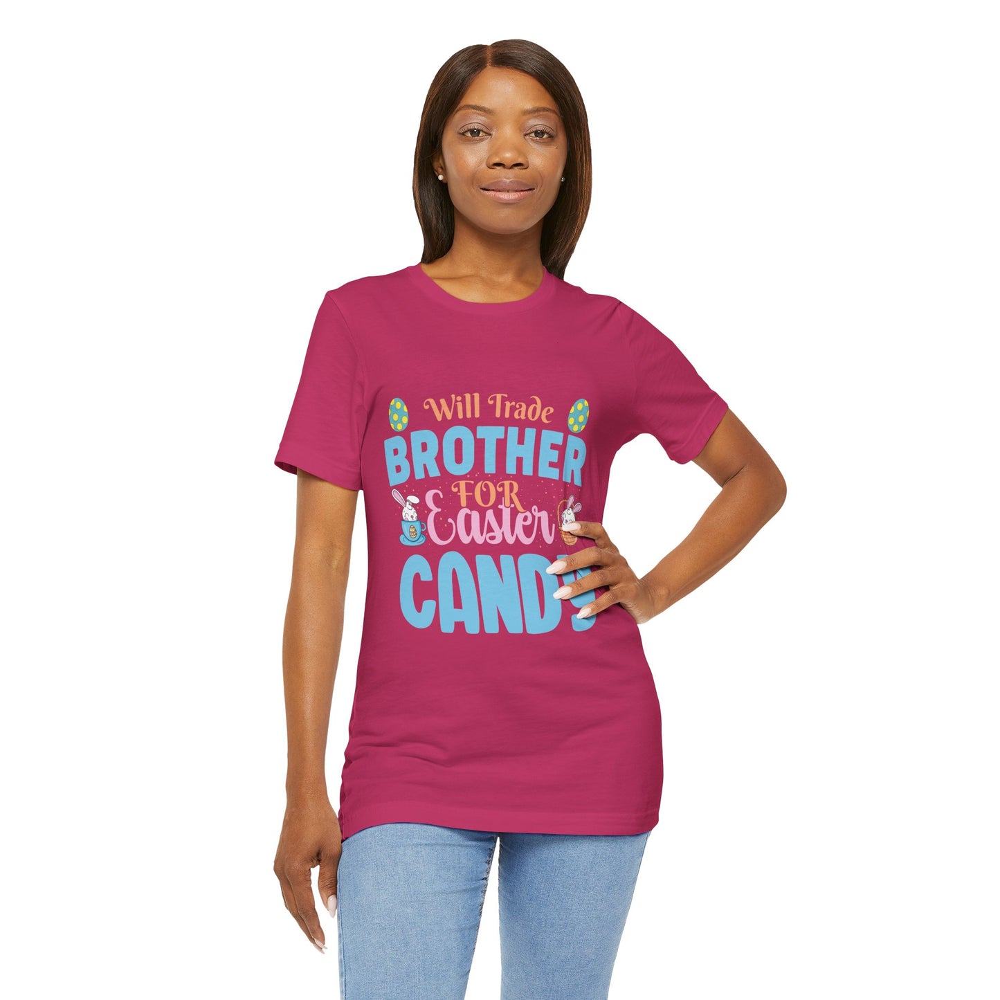 Women’s Easter Shirt – Will Trade Brother for Easter Candy Funny Tee