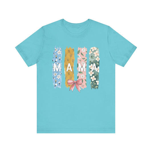 T-Shirt Mama – Colorful Floral Mom’s Day Shirt for Stylish Moms