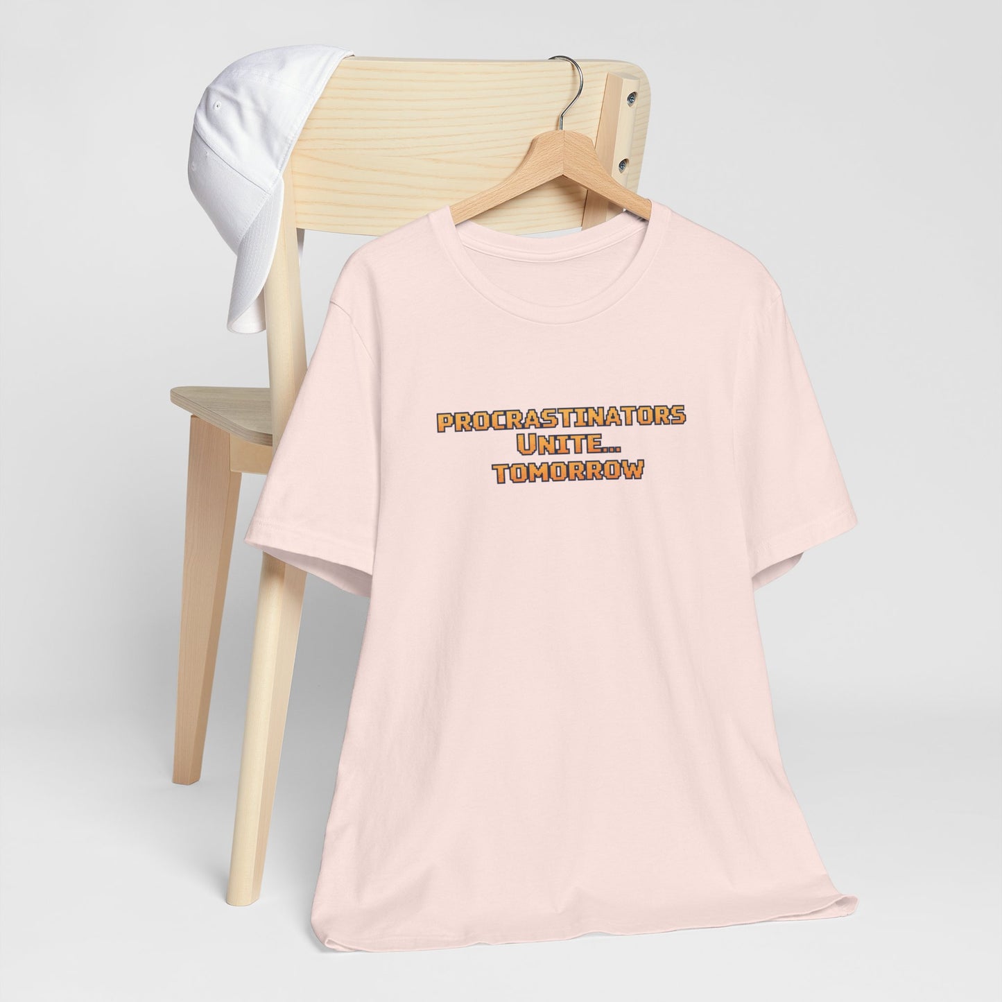 PROCRASTINATORS UNITE... TOMORROW Pixel Retro ADHD Graphic T-Shirt