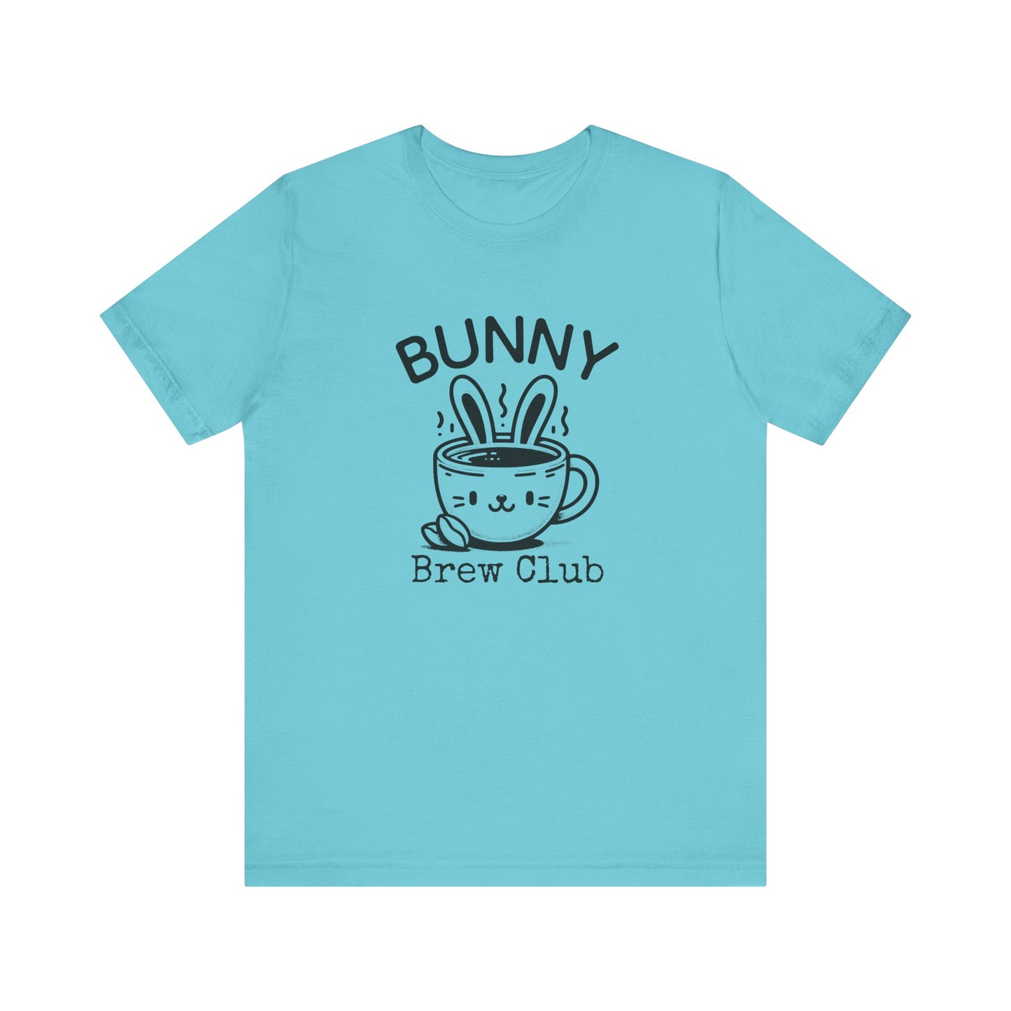 Turquoise Coffee Easter Shirt – Bunny Brew Club Funny Easter Tee for Women