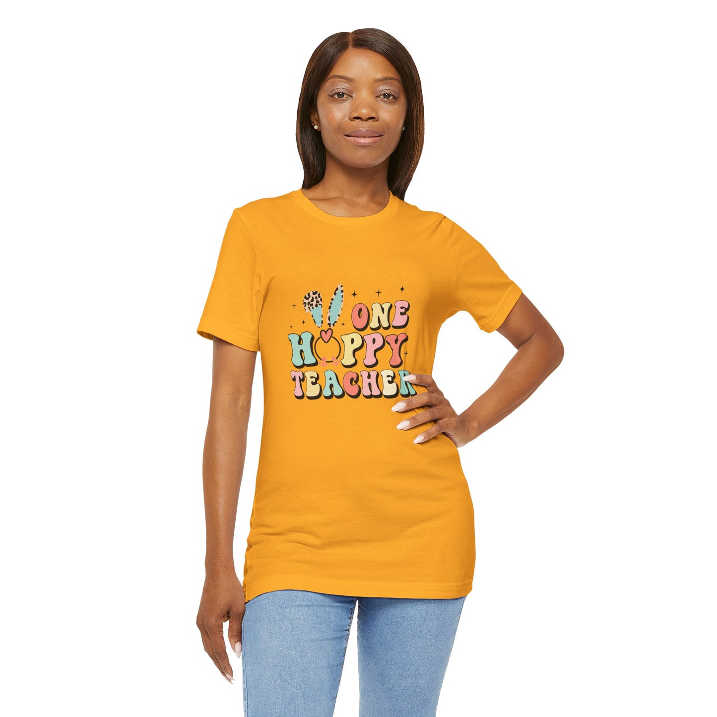 Teacher Easter Shirt – One Hoppy Teacher Bunny Tee