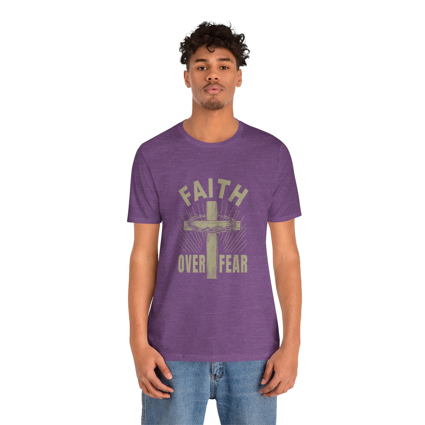 Empowering Message Tee – Faith Over Fear Shirt for Men & Women