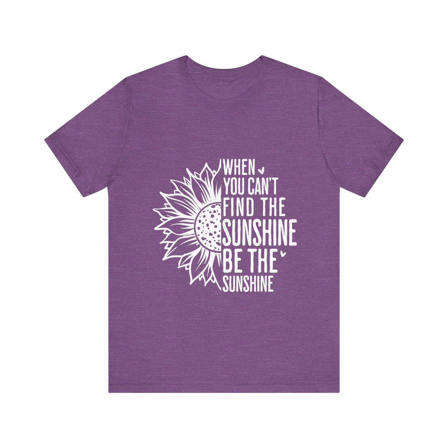 Heather Team Purple Motivational Shirt – Be the Sunshine Inspirational Tee