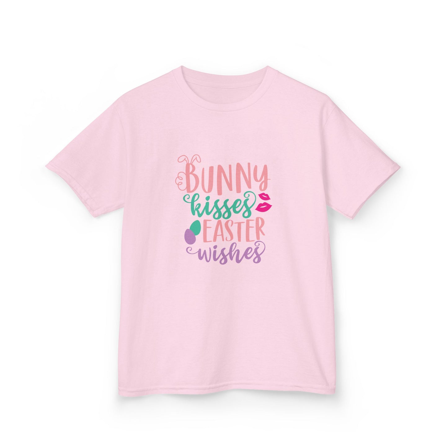 Bunny Kisses & Easter Wishes Kids Easter Shirt | Cute Easter Tee