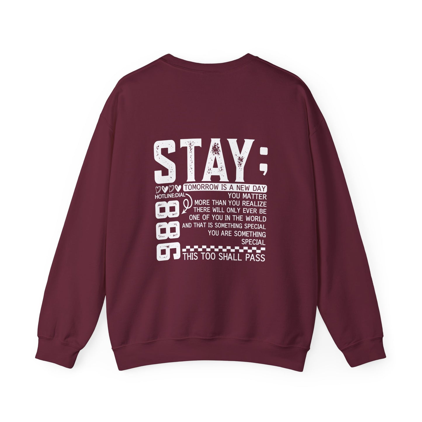 Stay, You Matter – Mental Health Sweatshirts for Men & Women