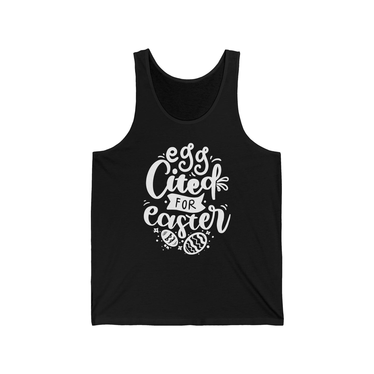 Black Egg-cited for Easter Tank Top | Funny & Trendy Women’s Easter Tank