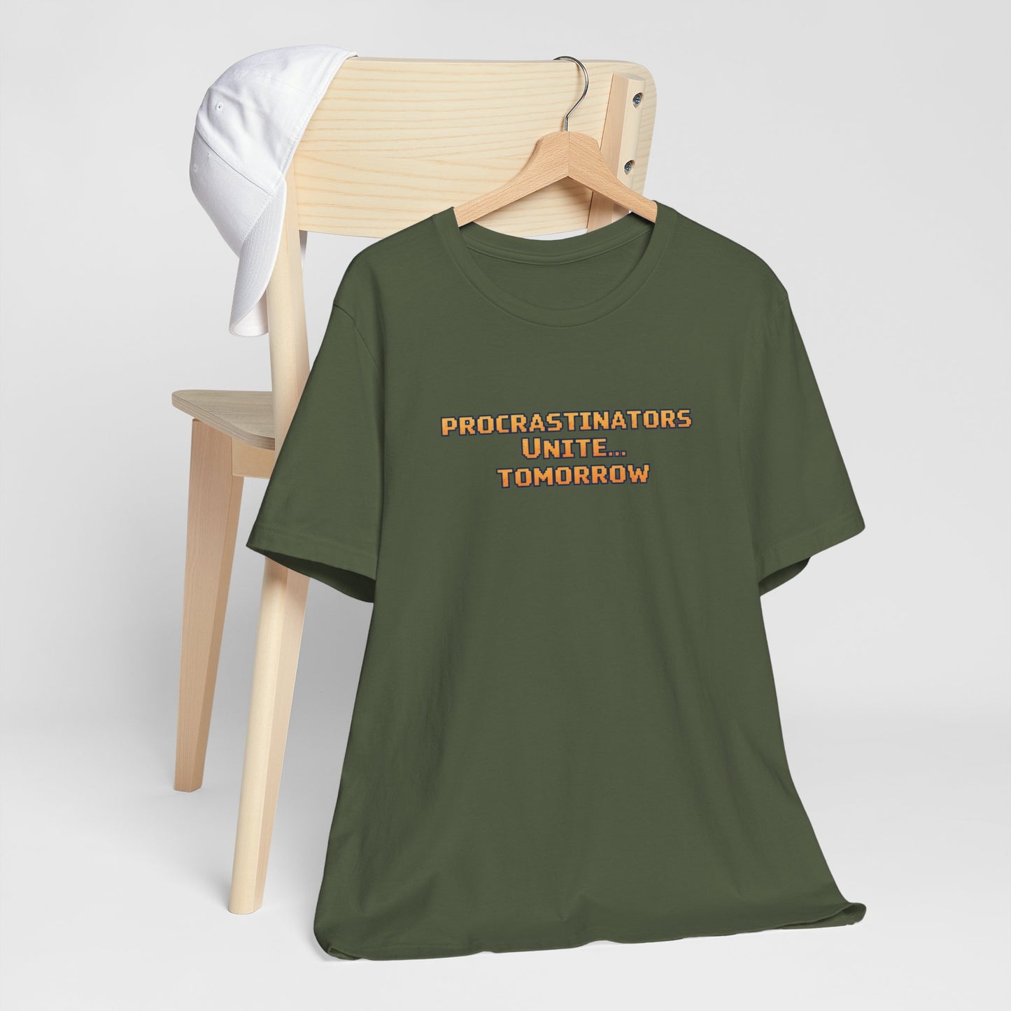 PROCRASTINATORS UNITE... TOMORROW Pixel Retro ADHD Graphic T-Shirt