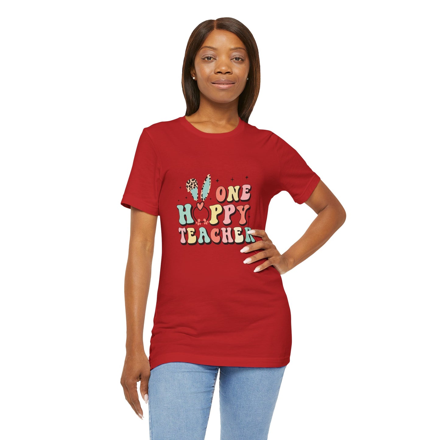 Teacher Easter Shirt – One Hoppy Teacher Bunny Tee