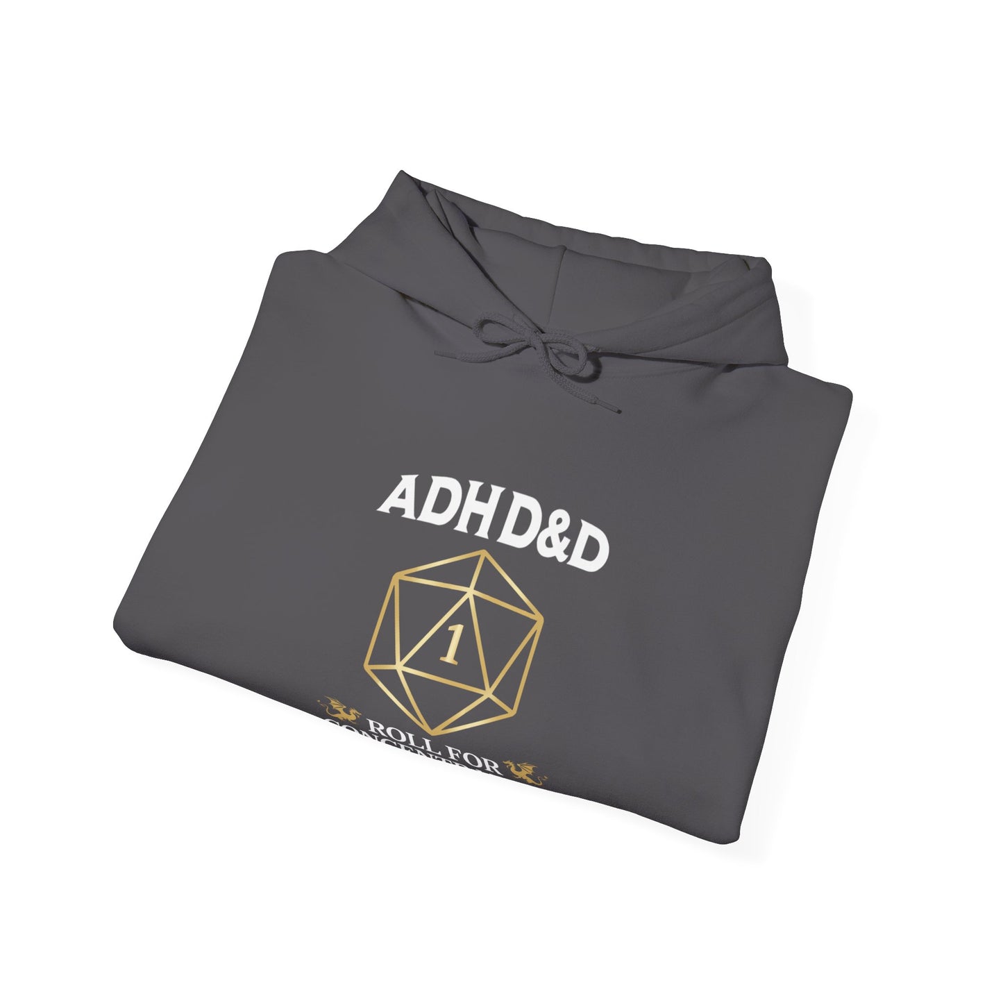 Hoodie ADHD&D Roll for Concentration Hoodie – Funny ADHD Graphic Hoodie