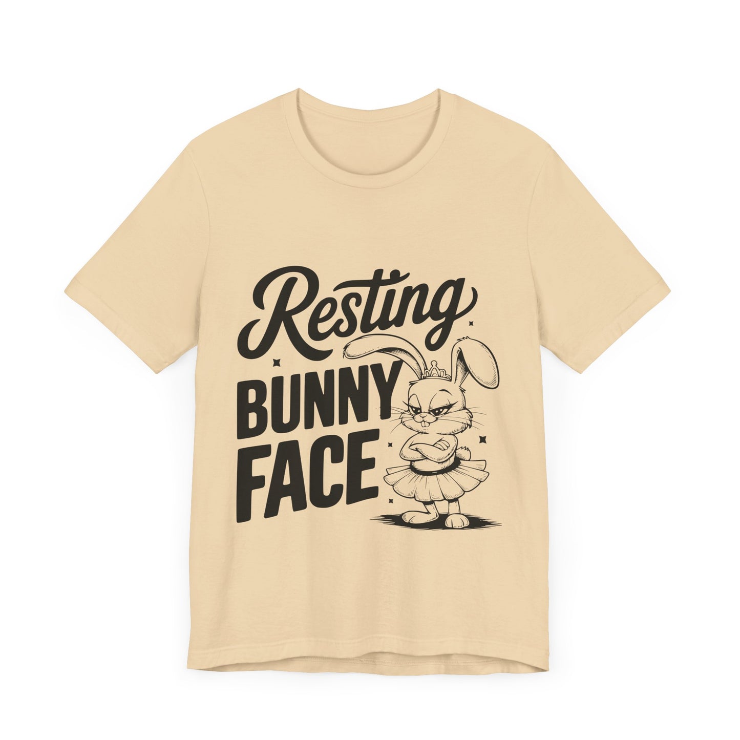 Funny Easter Shirt | Resting Bunny Face Women's Tee – Sarcastic & Trendy