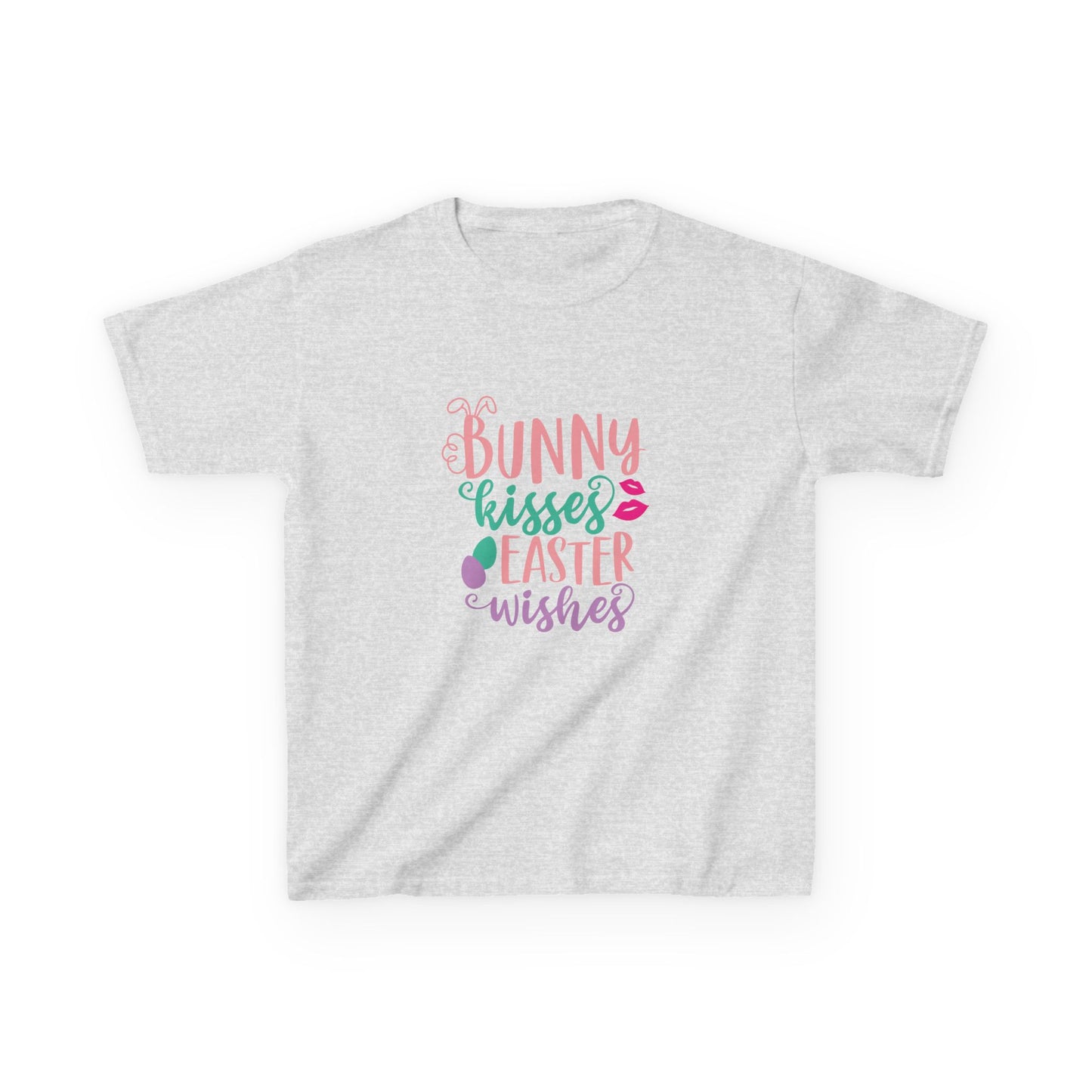 Ash Bunny Kisses & Easter Wishes Kids Easter Shirt | Cute Easter Tee