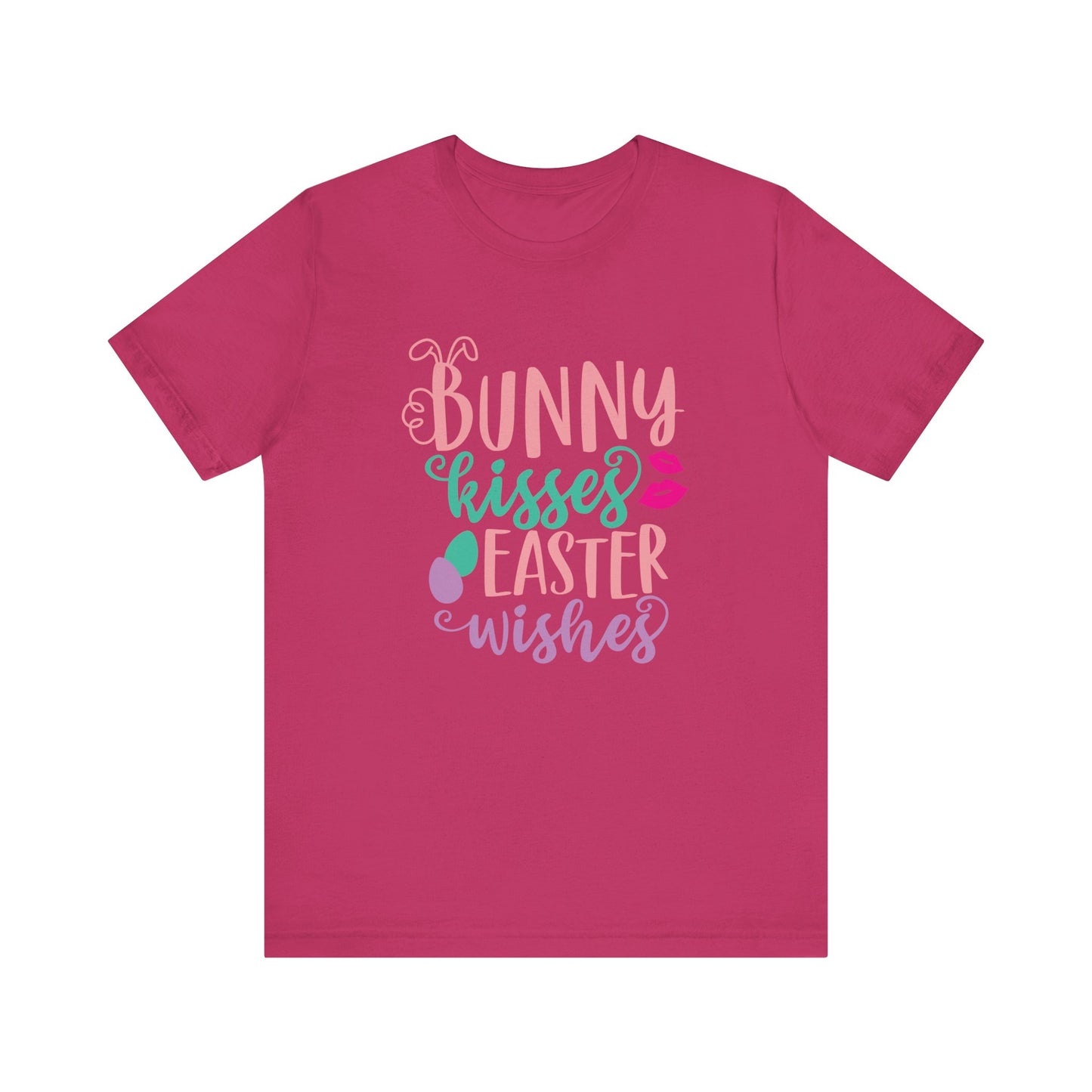 Berry Cute Easter Shirt – Bunny Kisses & Easter Wishes Tee for Women | Family Easter Tee