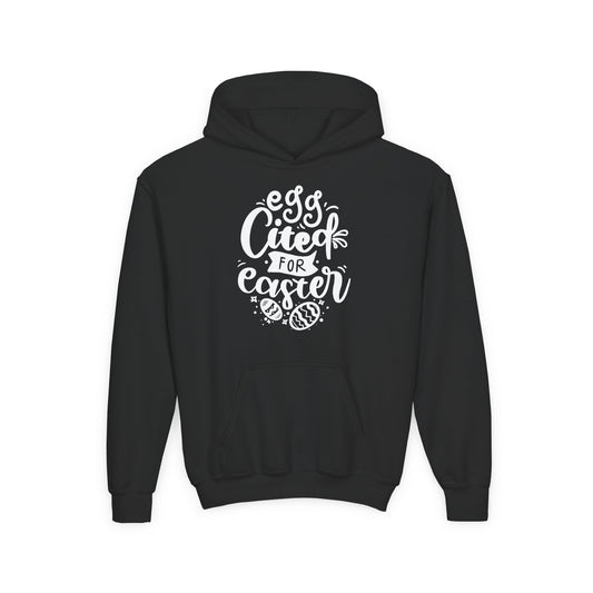 Kids clothes Egg-cited for Easter Kids Hoodie | Funny Easter Hoodie for Kids
