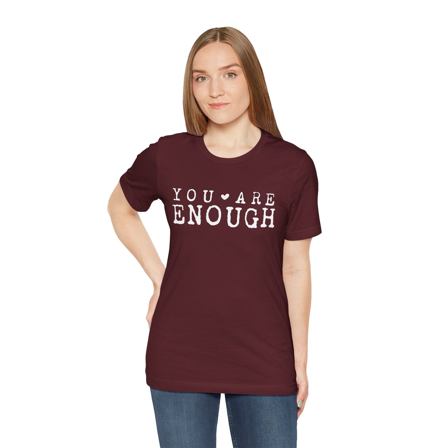 You Are Enough – Maroon Suicide Awareness Shirts for Women