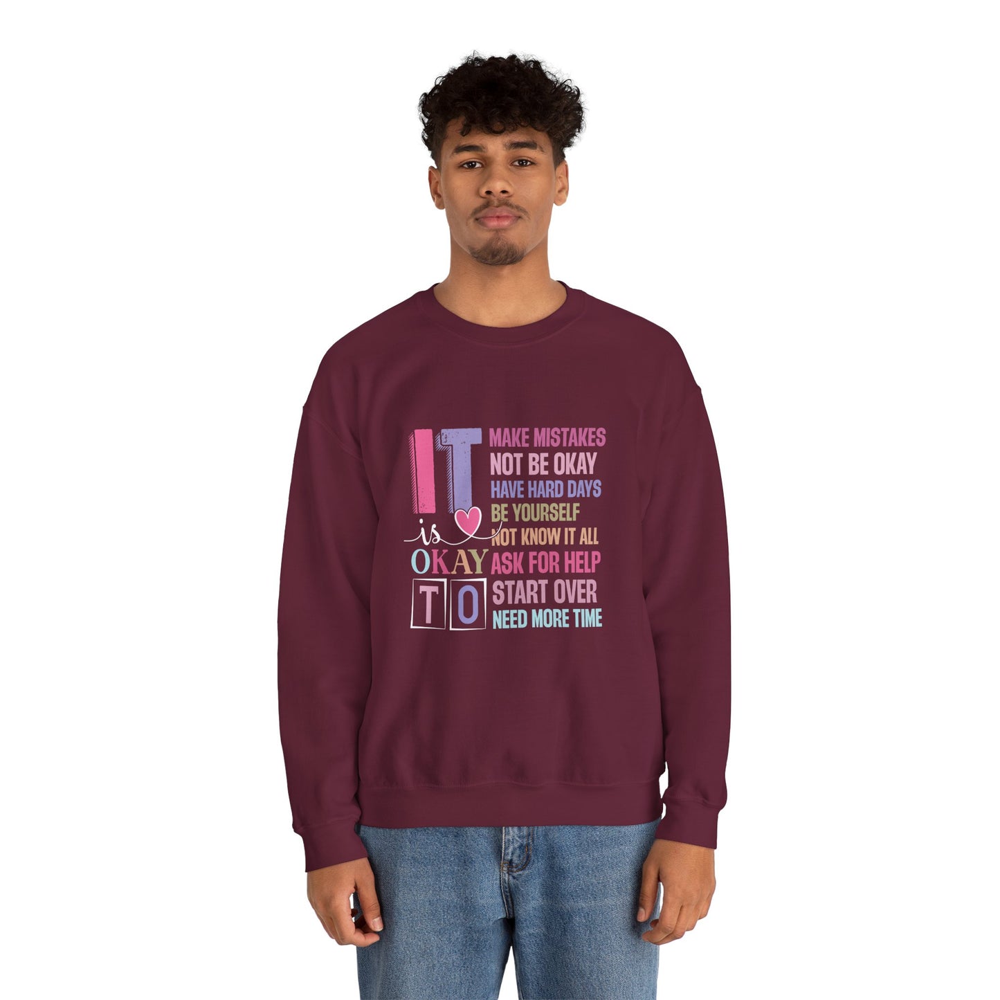 It’s Okay to Make Mistakes – Mental Health Sweatshirt for Women