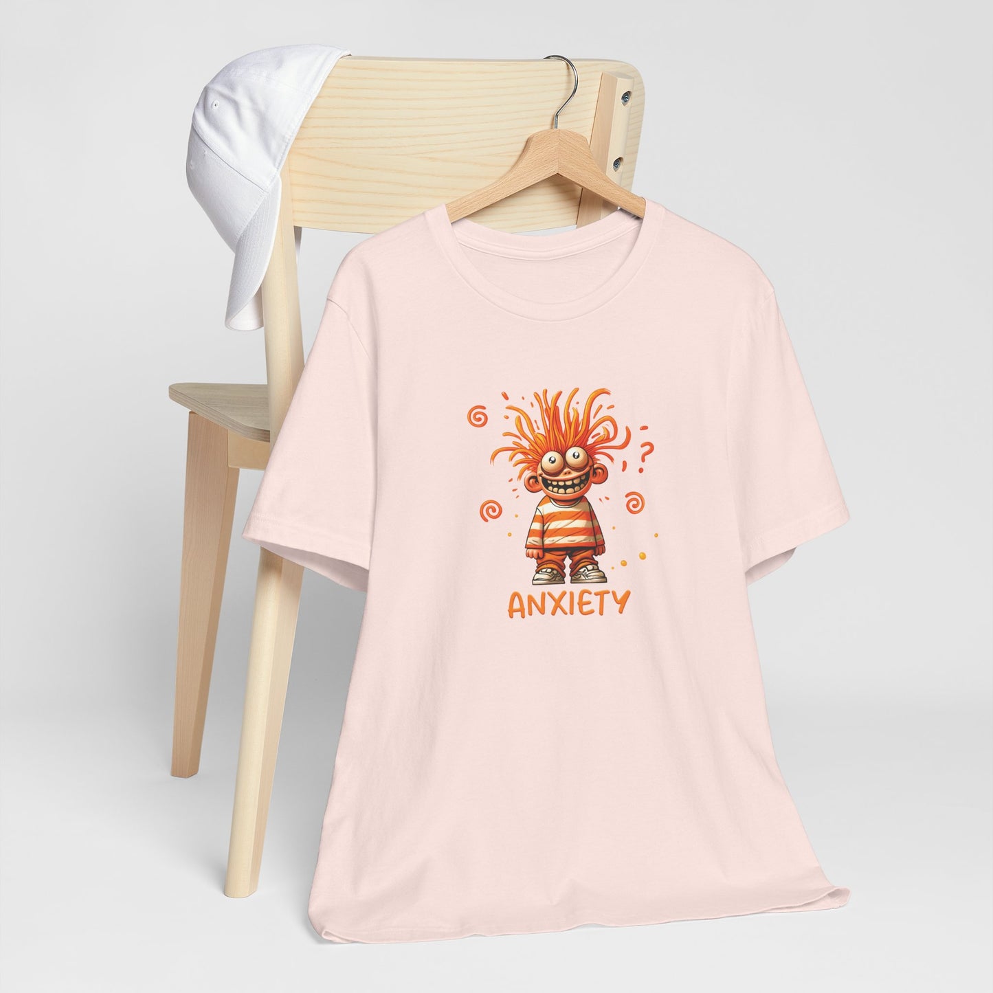 T-Shirt ANXIETY Cartoon Funny Anxiety Shirt — Mental Health Graphic Tee