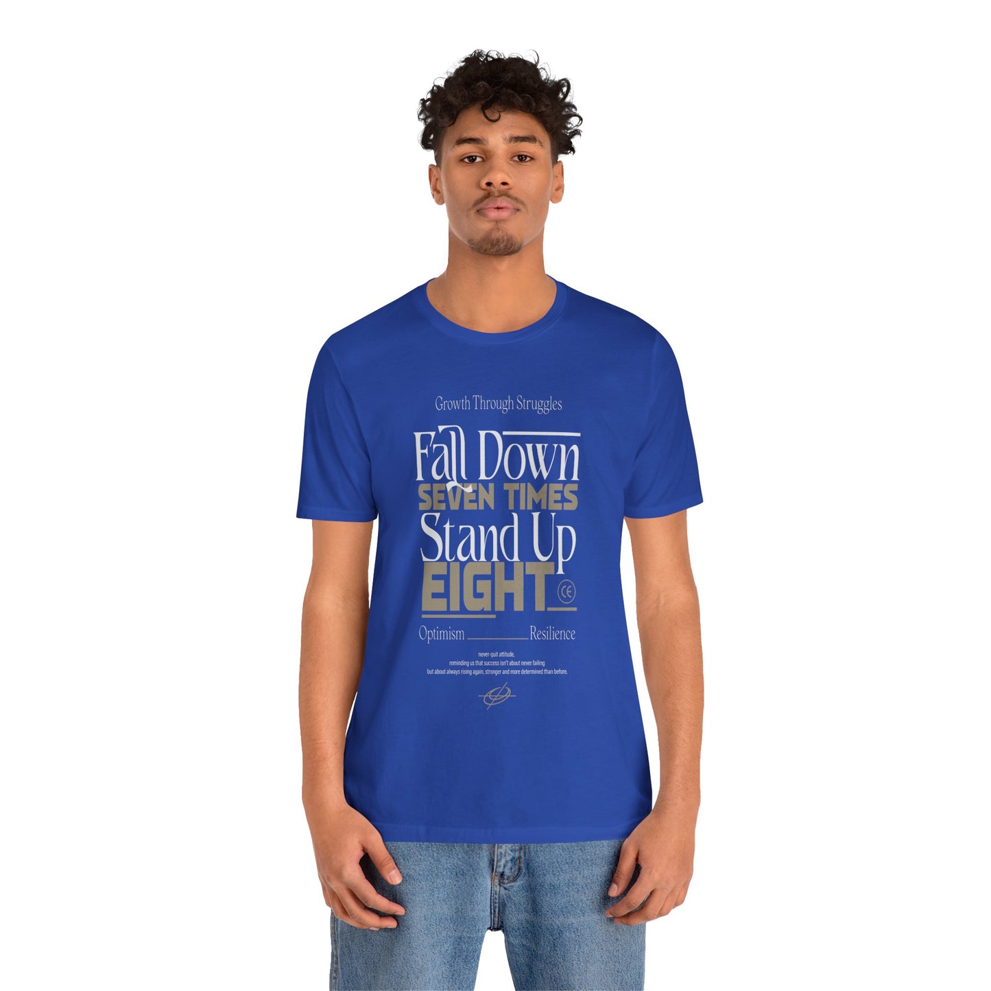 Motivational Quote Shirt – Fall Down Seven Times Stand Up Eight