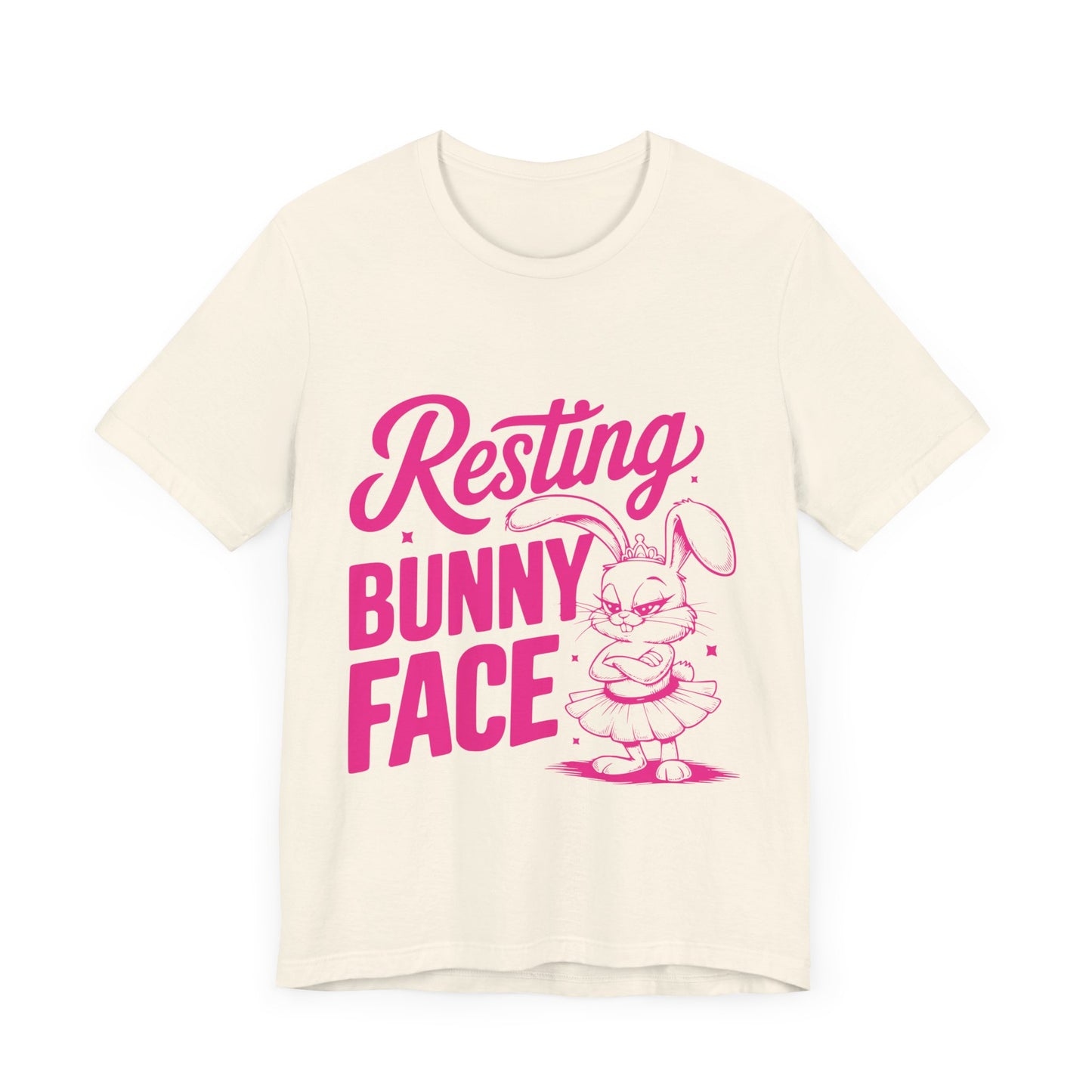 Funny Easter Shirt | Resting Bunny Face Women's Tee – Sarcastic & Trendy